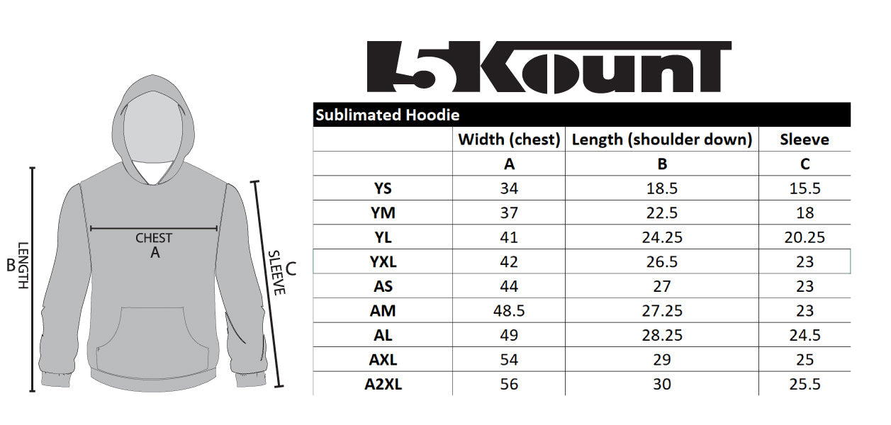 Lionhearts Wrestling Sublimated Hoodie - 5KounT2018