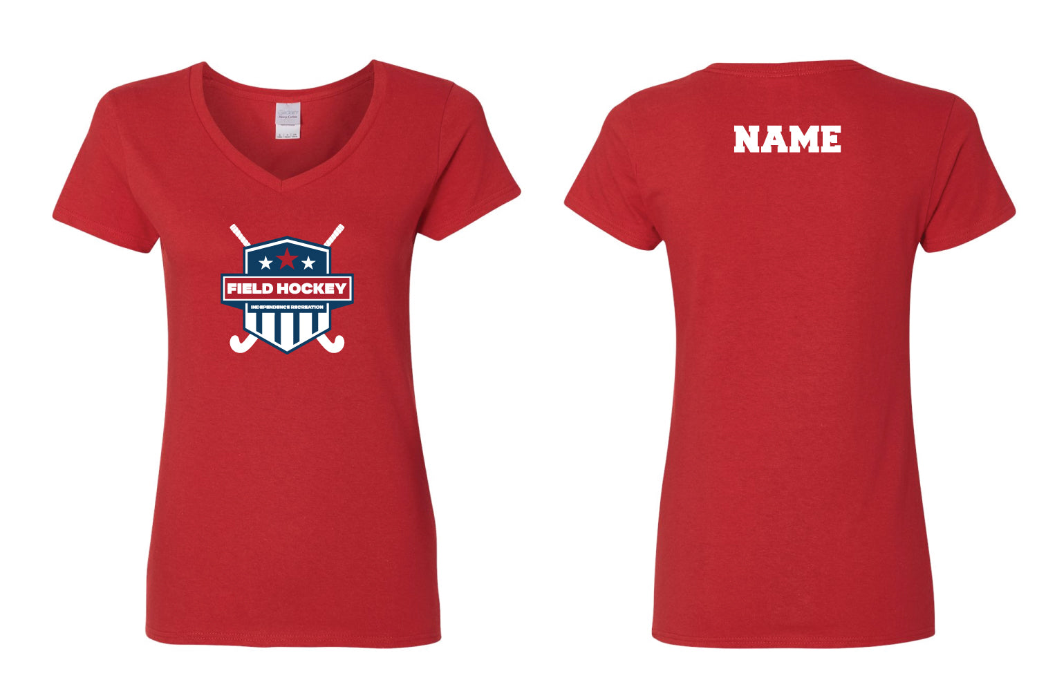 Independence Rec Field Hockey Cotton V-Neck Tee - (4 Color Options)