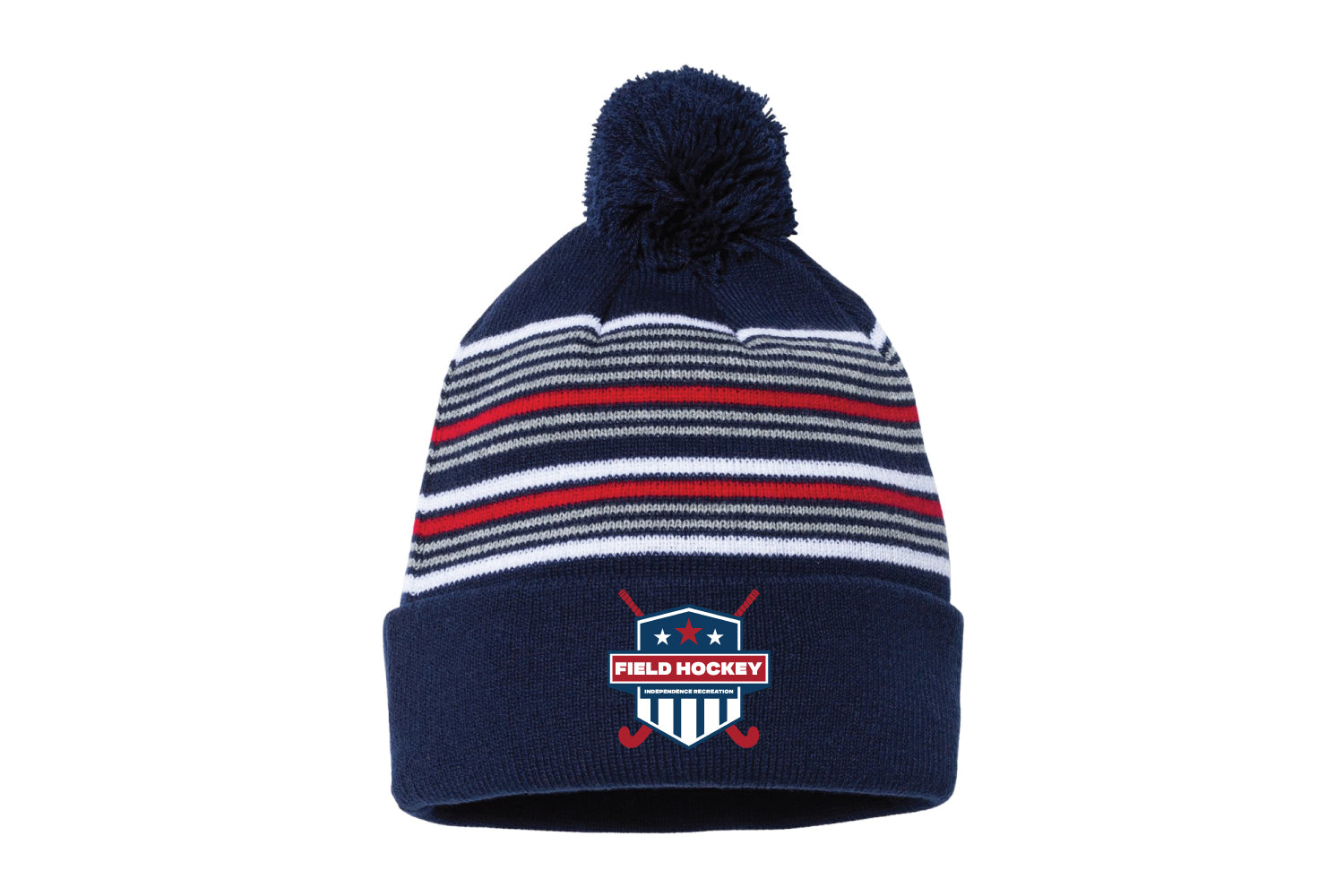 Independence Rec Field Hockey Pom Beanie - Navy/Red