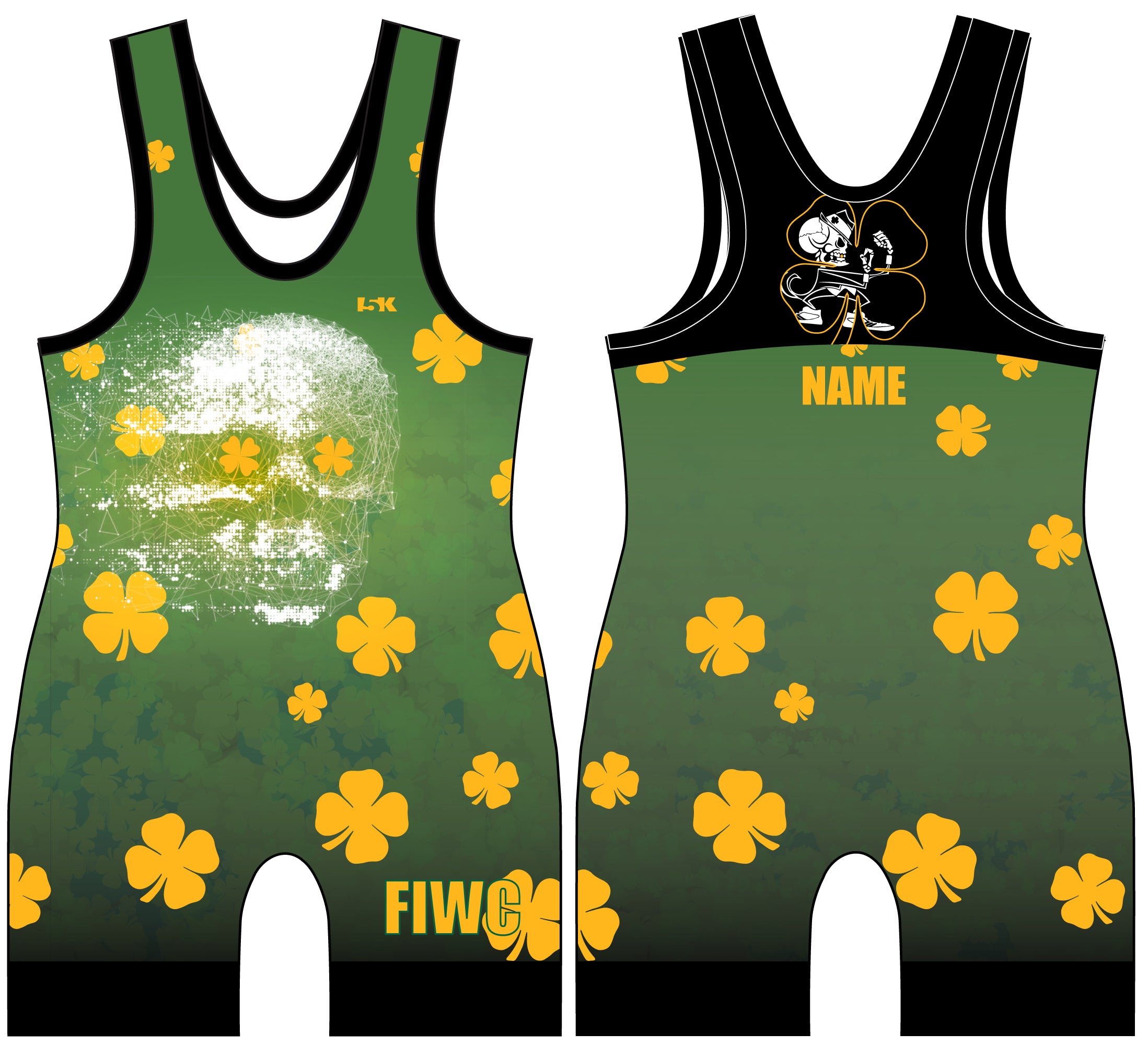 Fightin' Irish Wrestling Sublimated Men's Singlet - Design 4