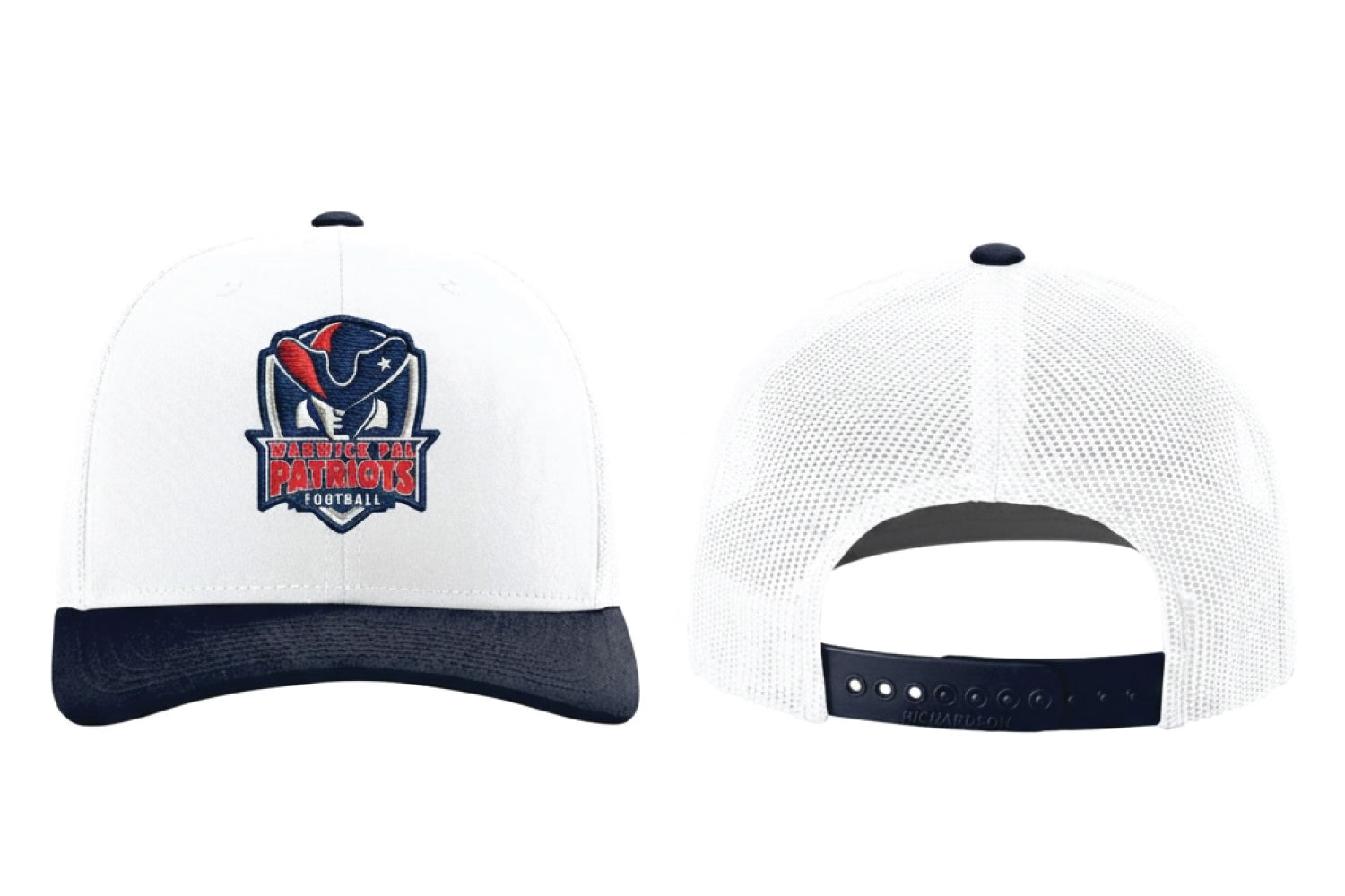 Warwick Pal Football Snapback Trucker Cap - White / Navy