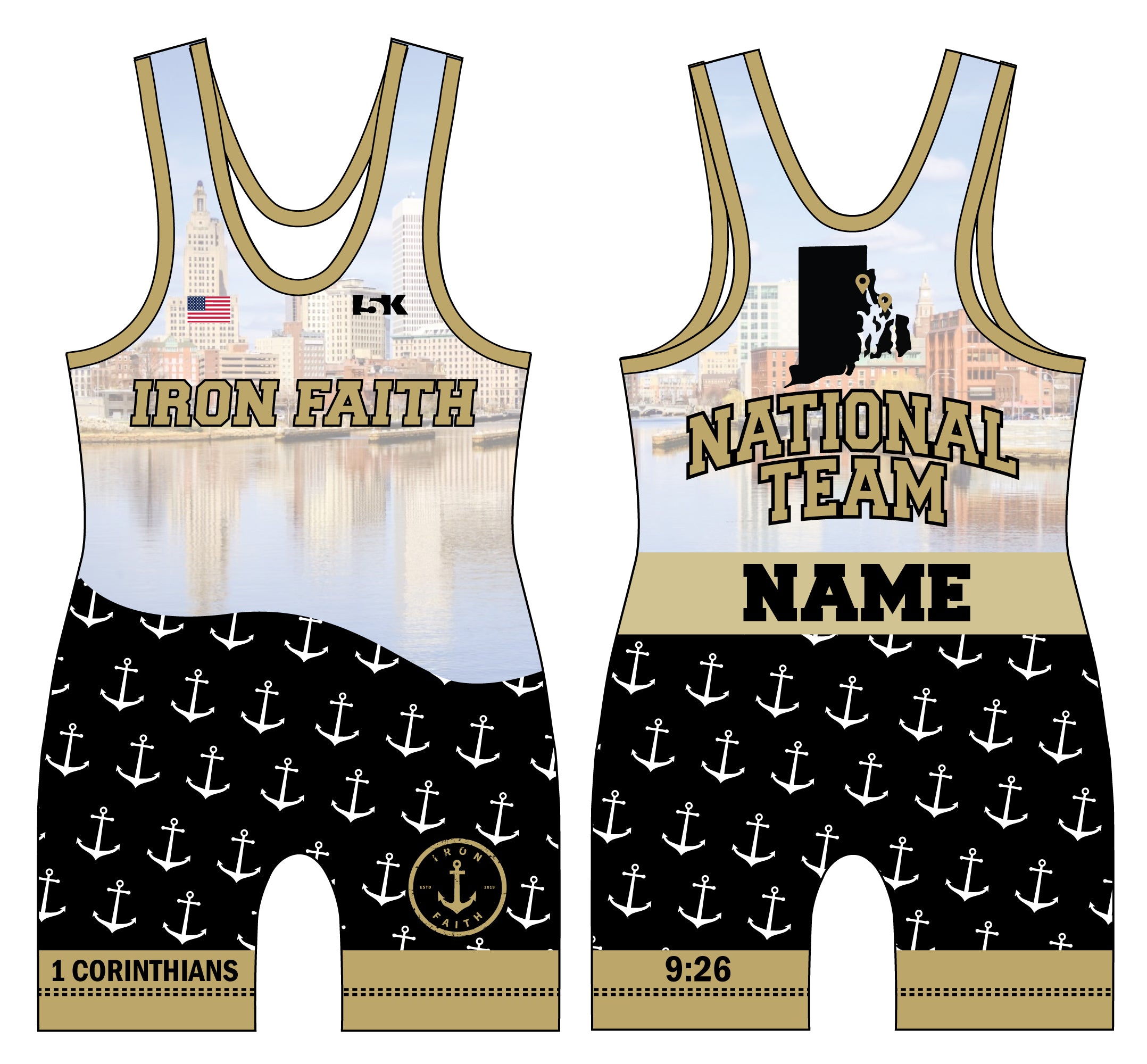 Iron Faith Wrestling Sublimated Singlet – 5K Sports