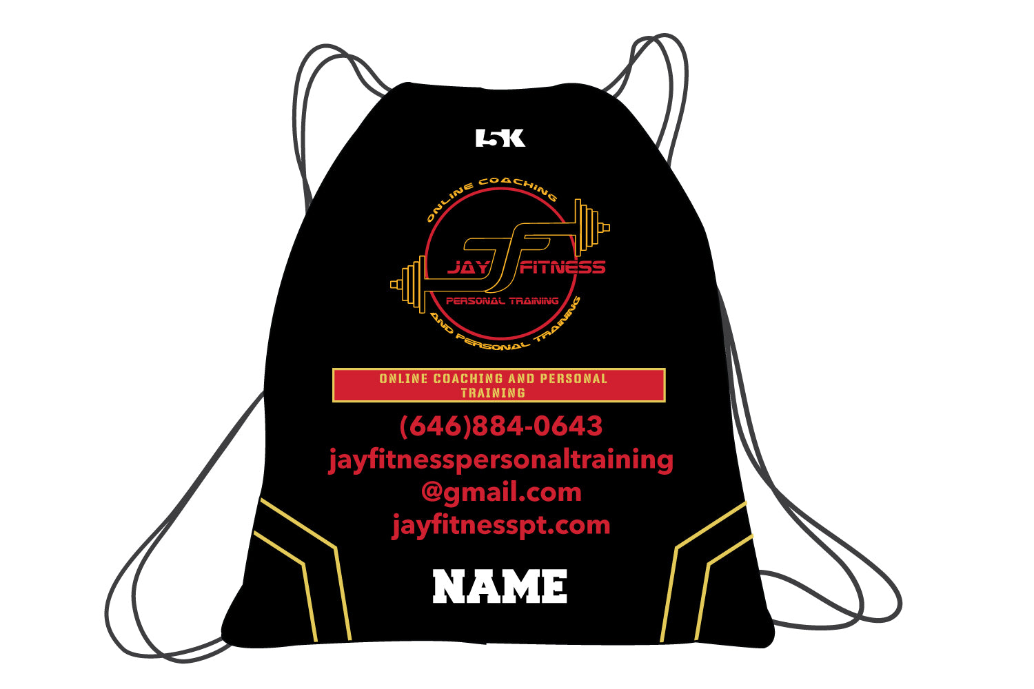 Jay Fitness Sublimated Drawstring Bag - Design 2