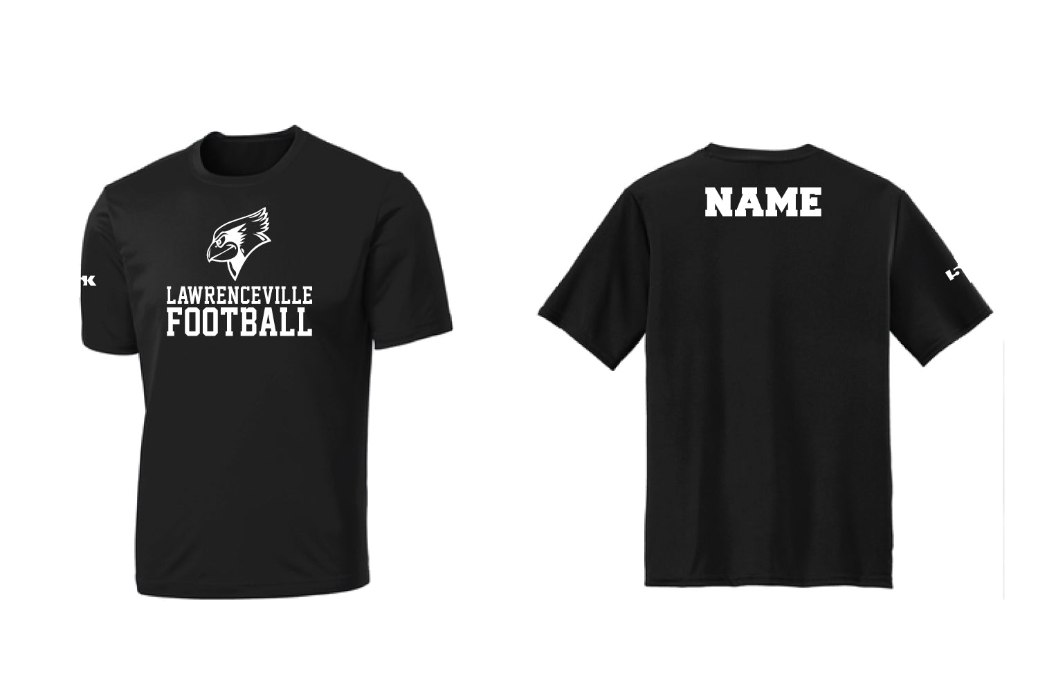 Lawrenceville Football Dryfit Performance Tee - Black