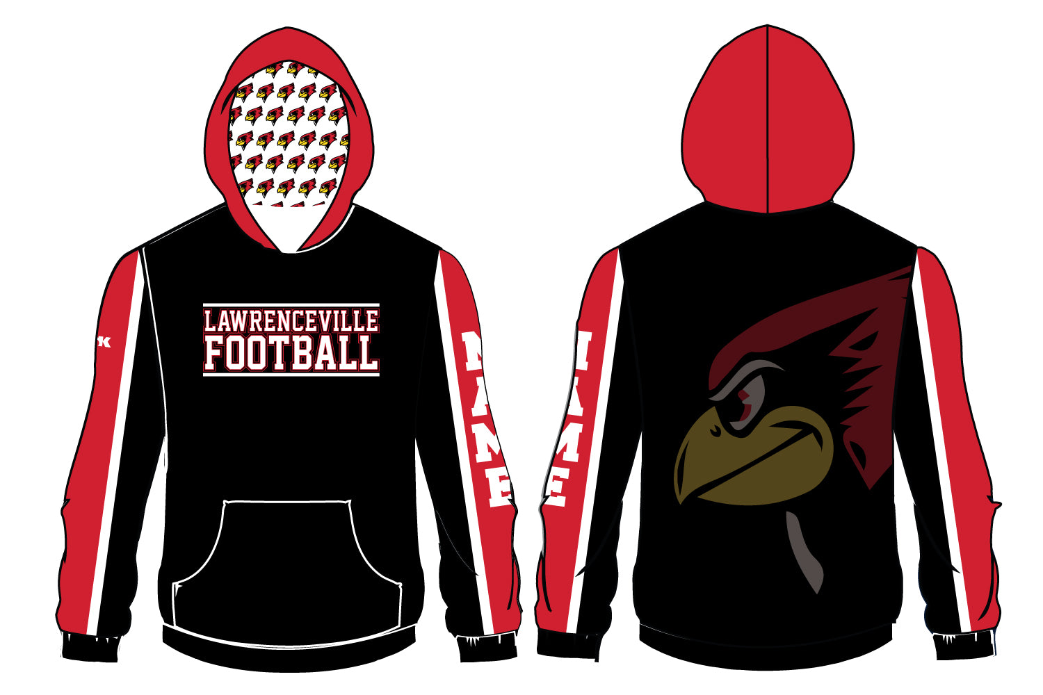 Lawrenceville Football Sublimated Hoodie