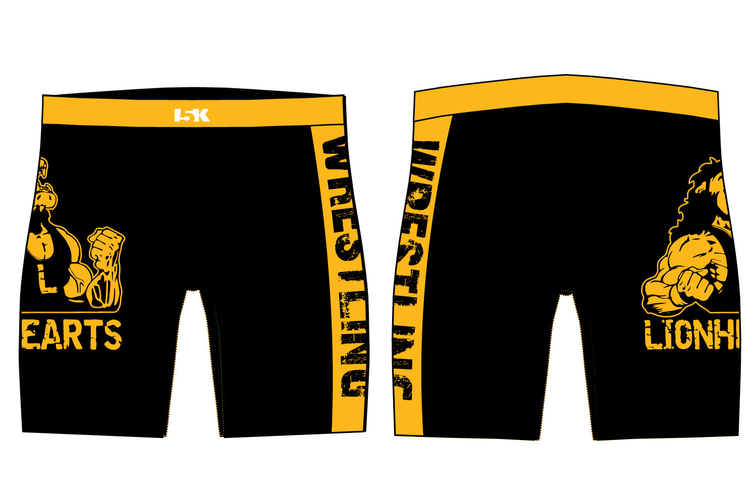 Lionhearts Wrestling Sublimated Compression Shorts