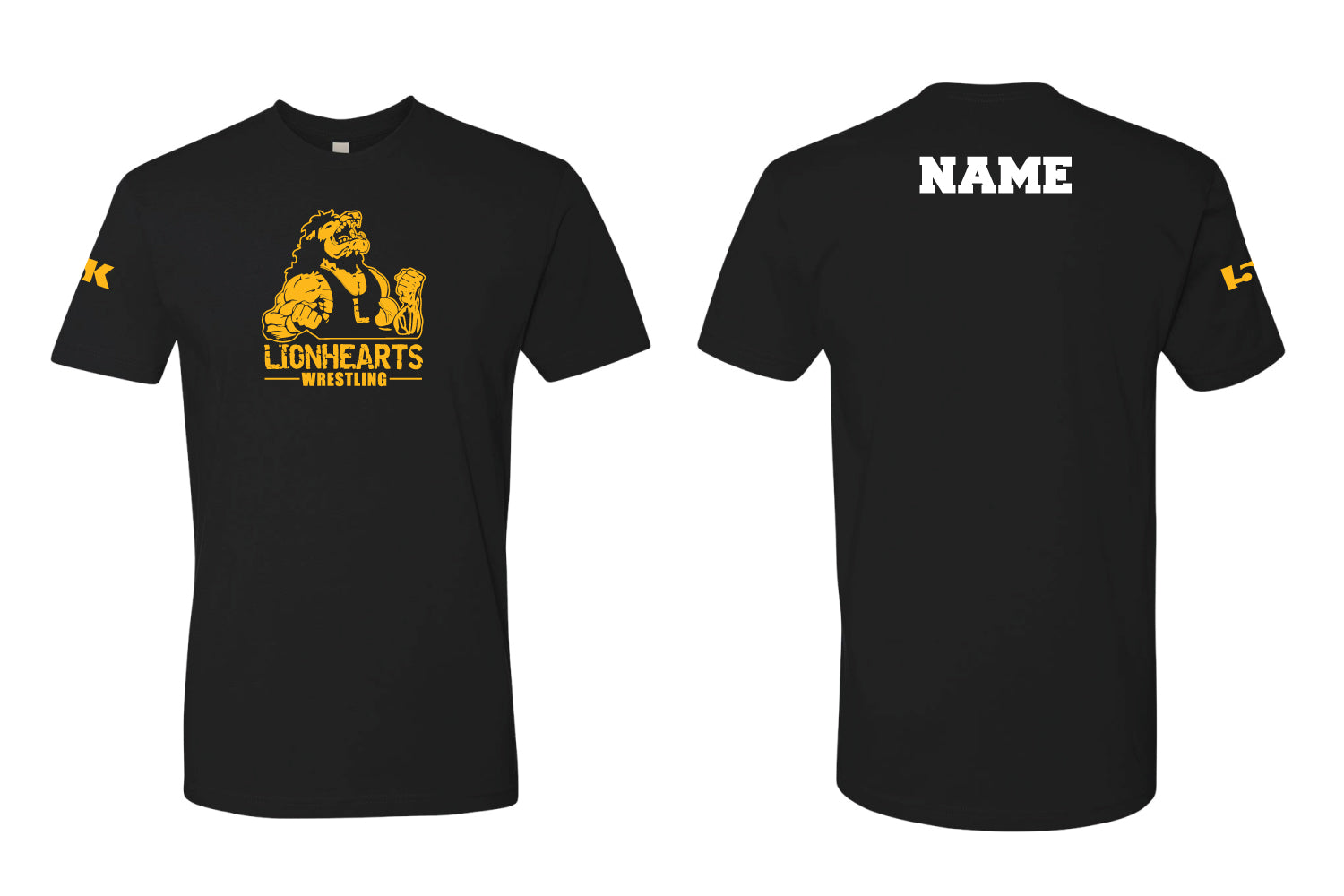 Lionhearts Wrestling Cotton Crew Tee - Black