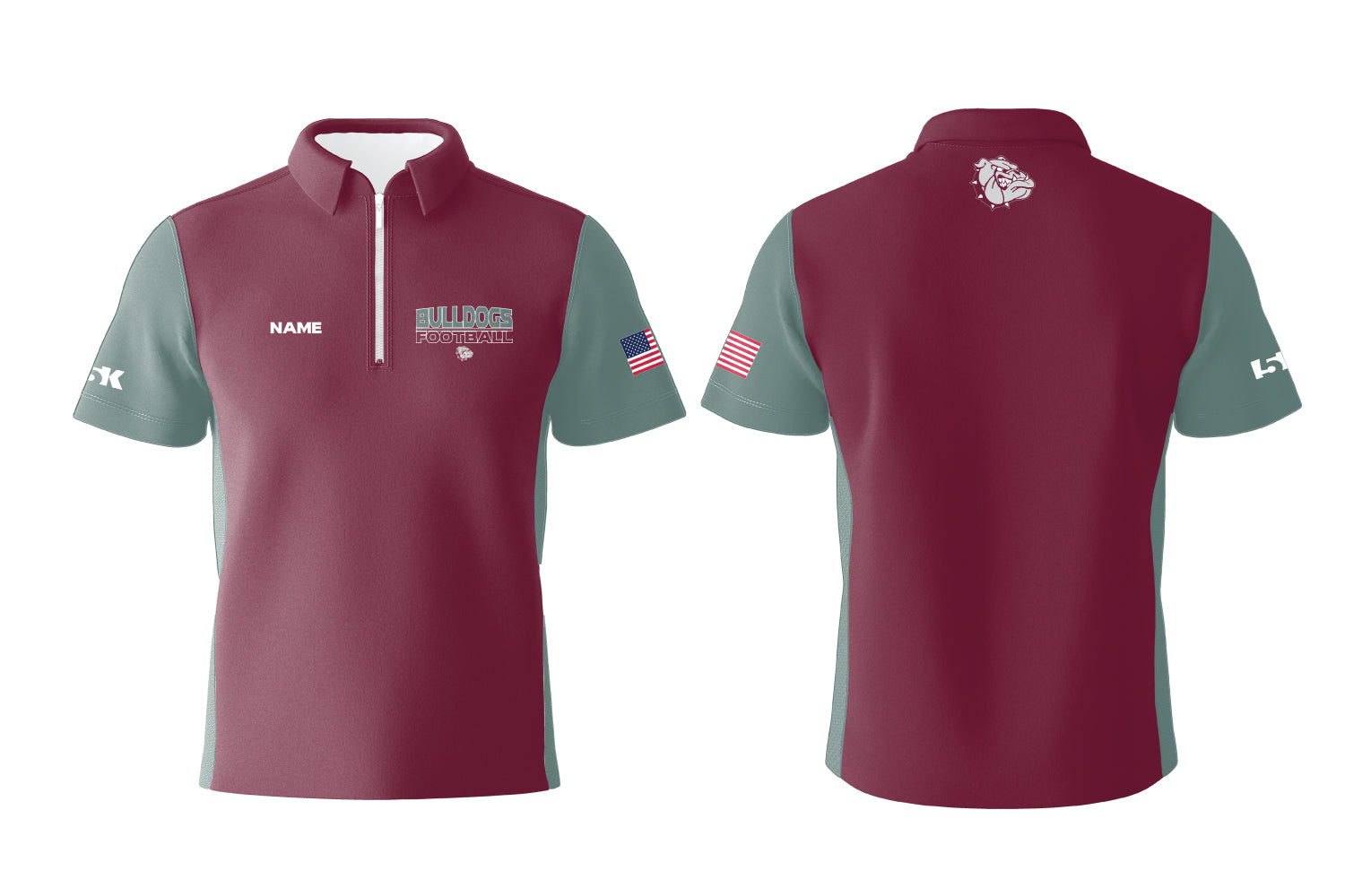 Lynn English Bulldogs Football Sublimated Polo Shirt