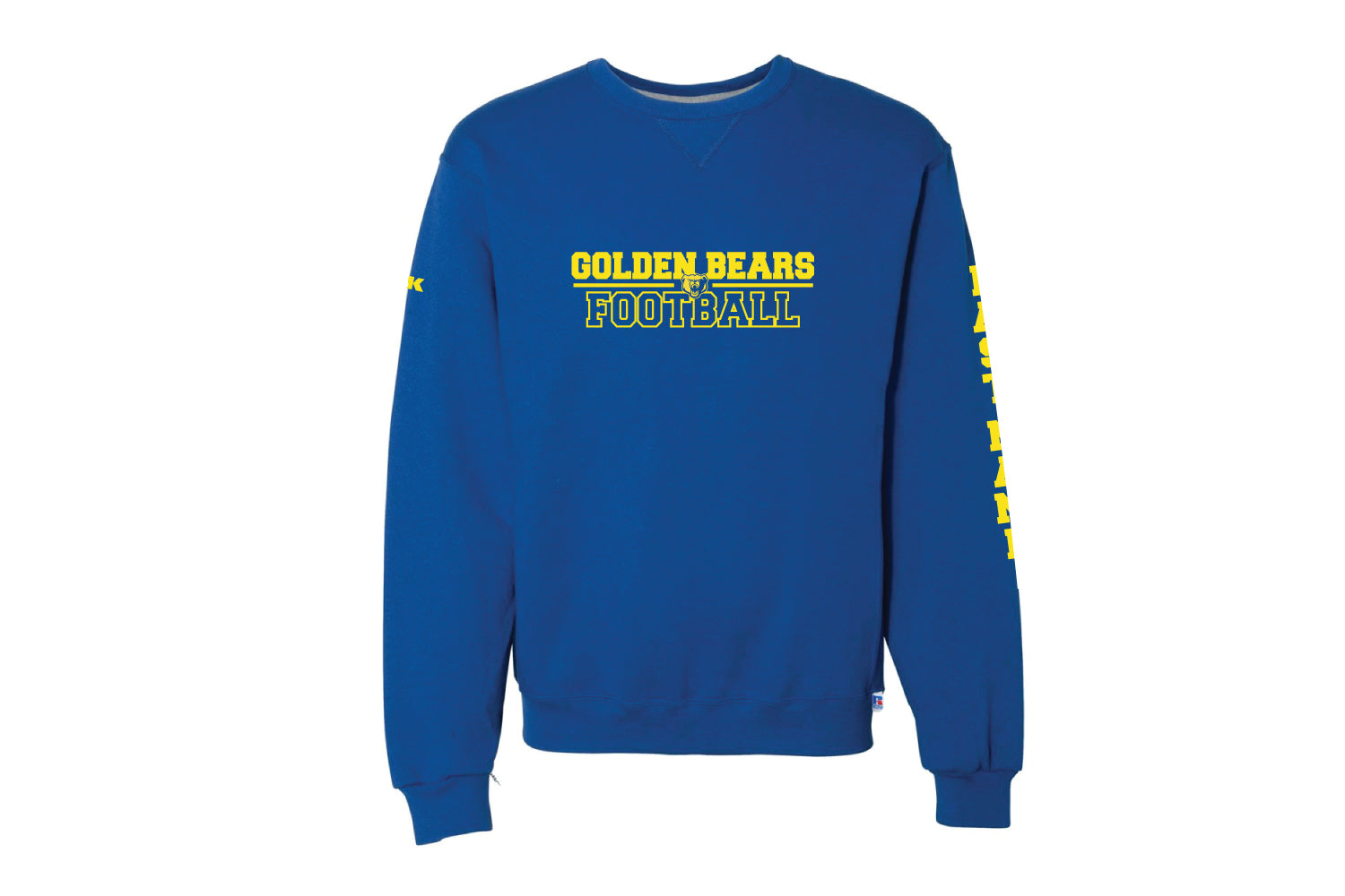 Lyndhurst Golden Bears Football Cotton Crewneck Sweatshirt - Royal