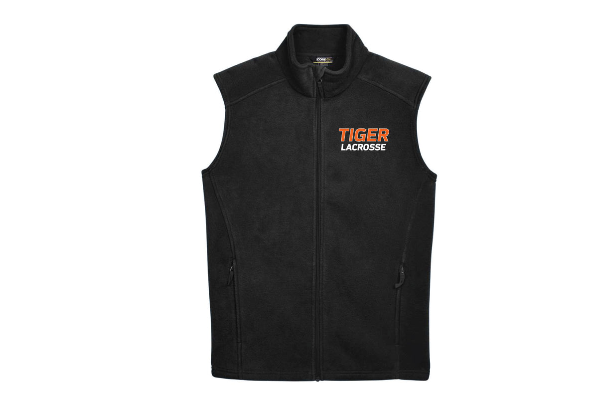 Tiger Lacrosse Men's Fleece Vest - Black