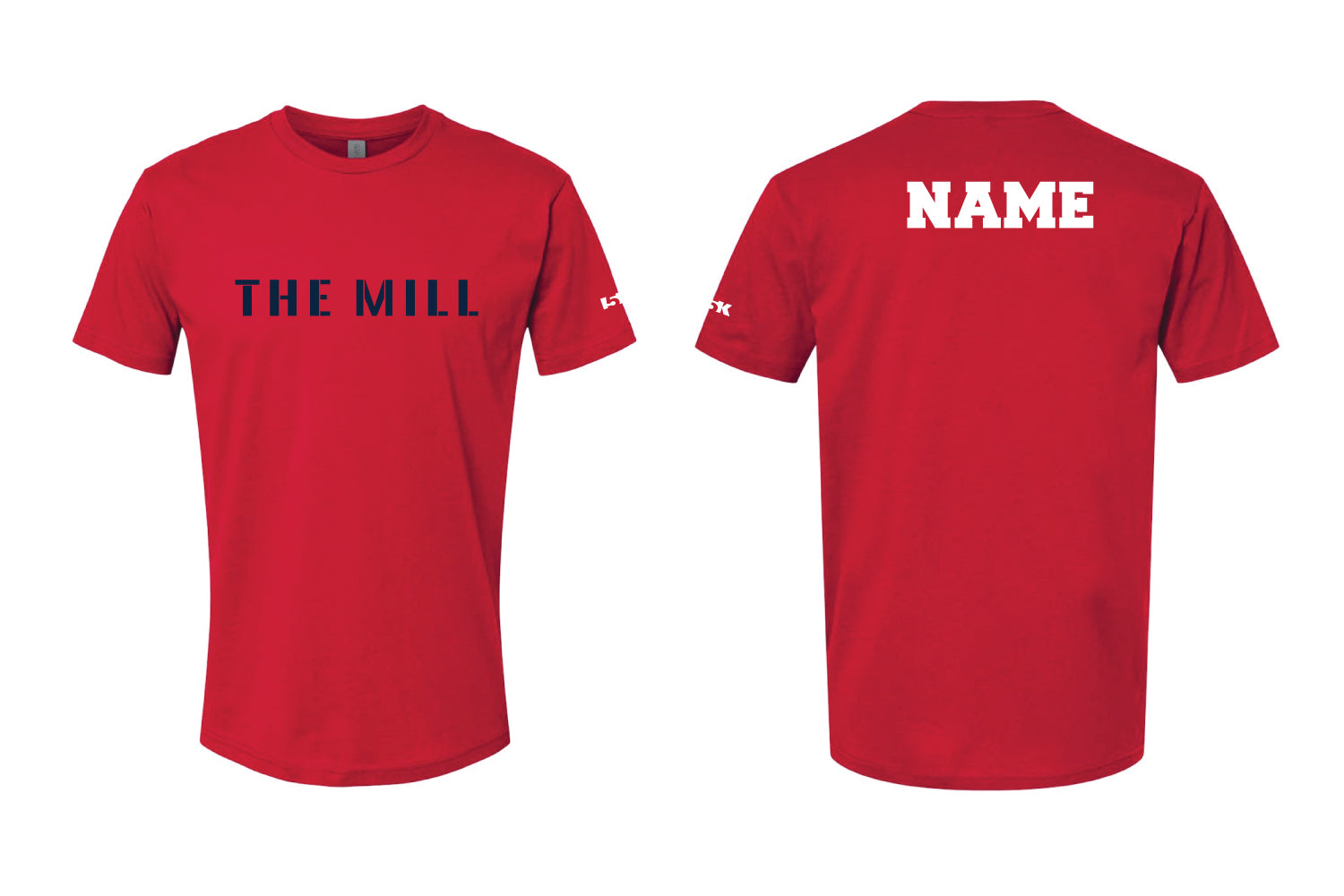 Mill River Wrestling Cotton Crew Tee - Navy/Red