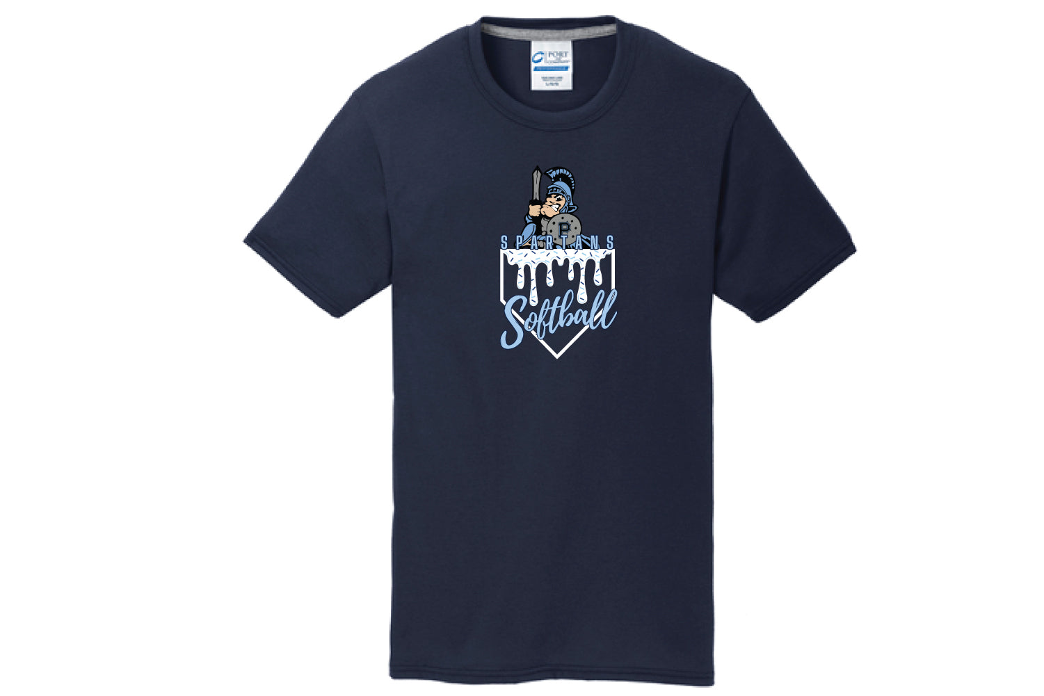 Paramus Softball Cotton Crew Tee Ice Cream Logo - Navy