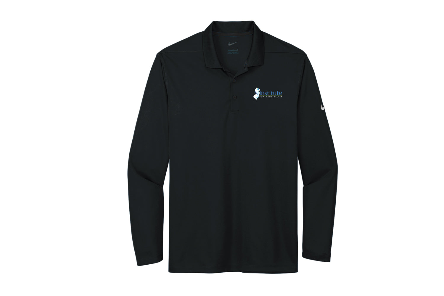 NJ Institute for Pain Relief Nike Longsleeve Polo - Black / Navy / White