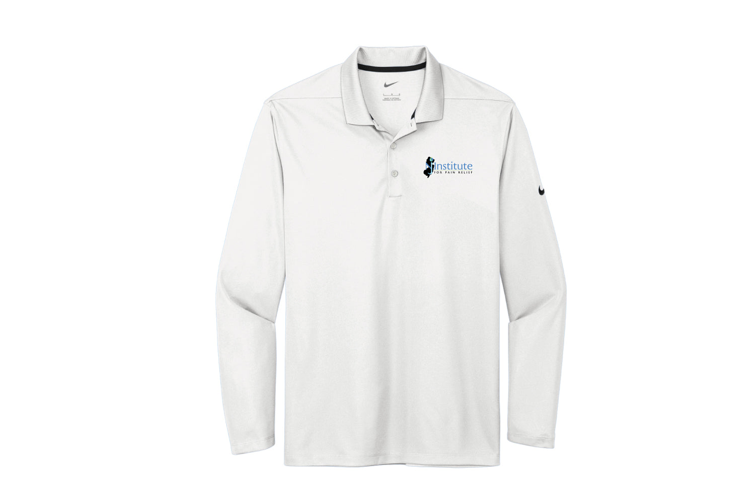 NJ Institute for Pain Relief Nike Longsleeve Polo - Black / Navy / White