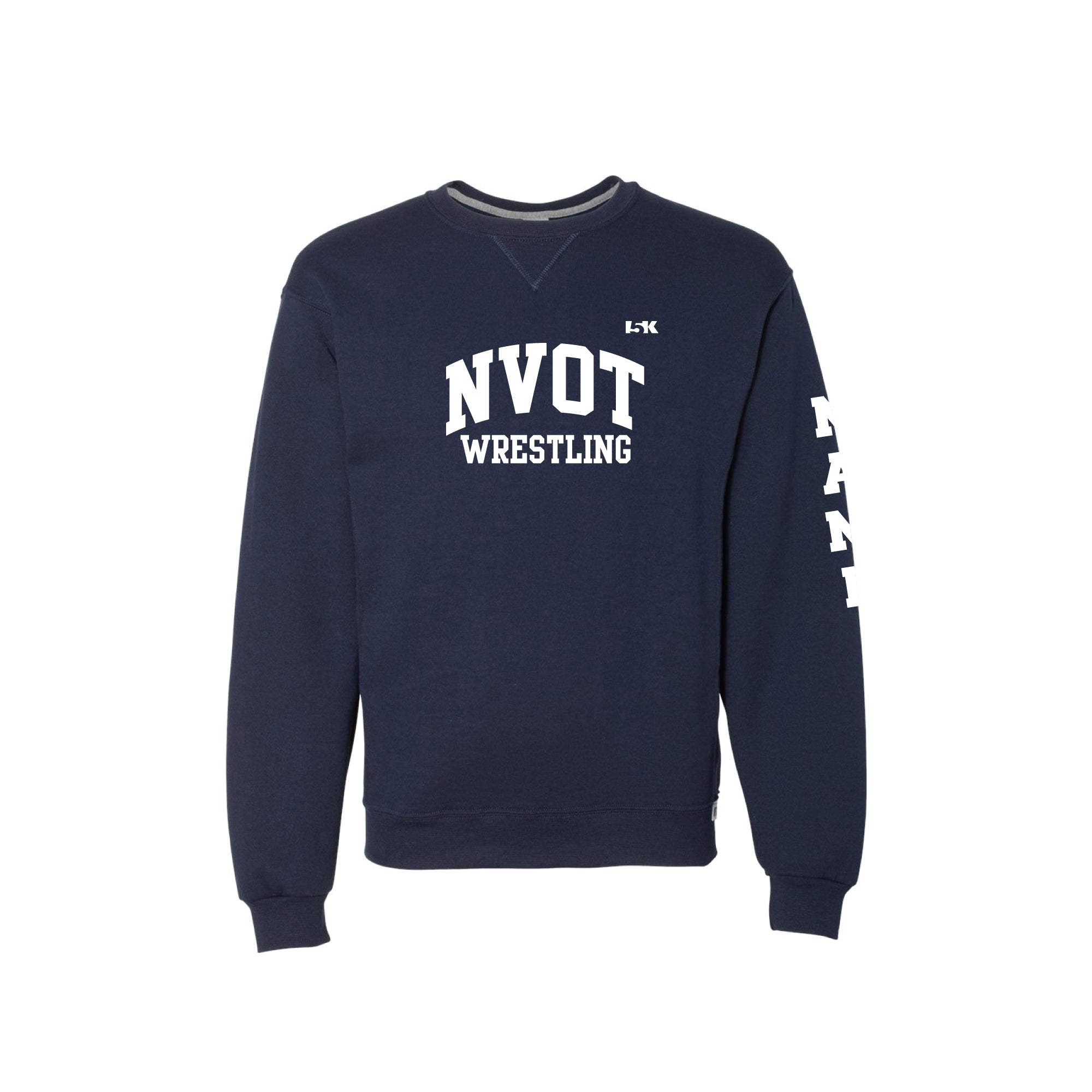 NVOT Wrestling Russell Athletic Cotton Crew Sweatshirt - Navy