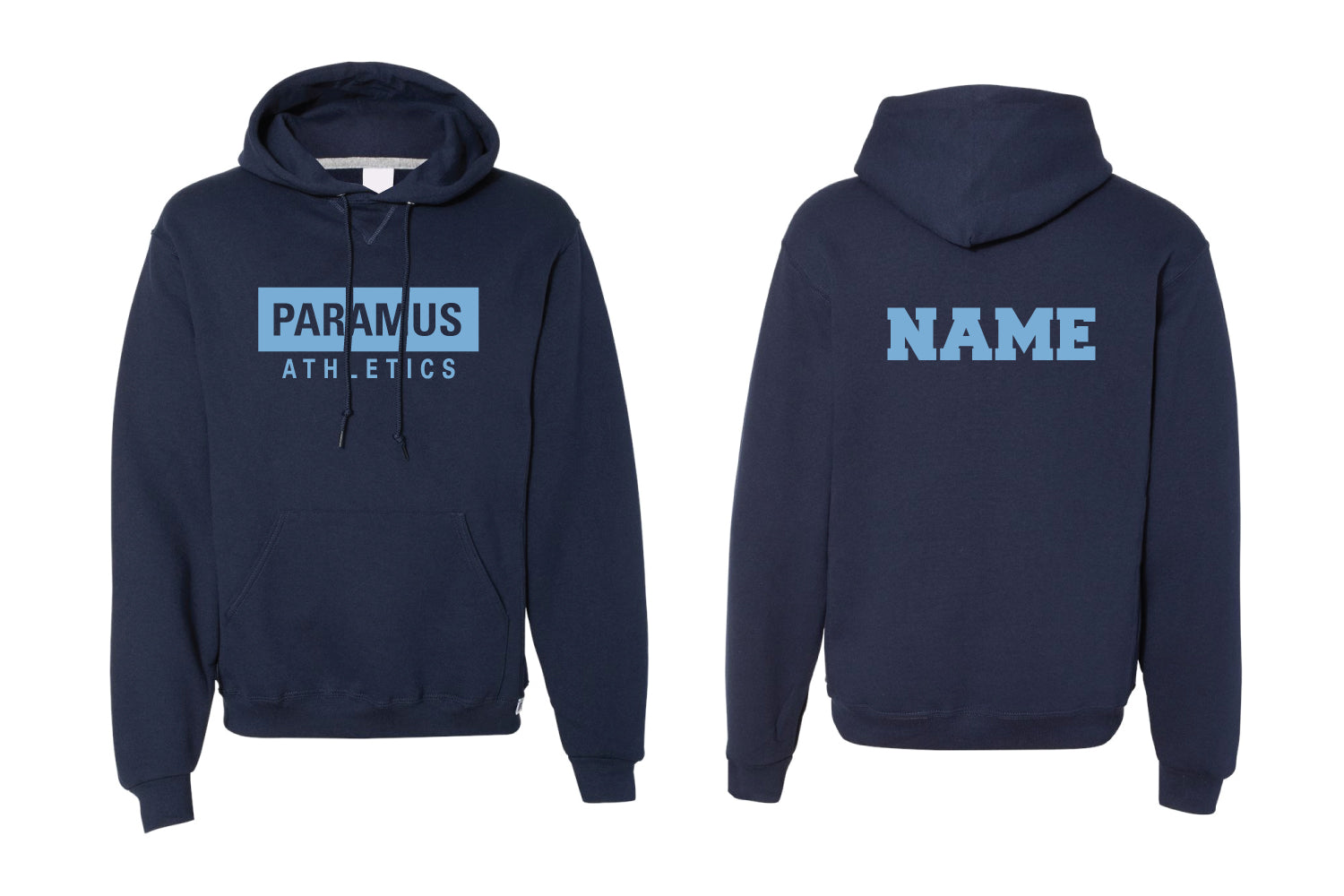Paramus Athletics Cotton Hoodie - Navy/Oxford
