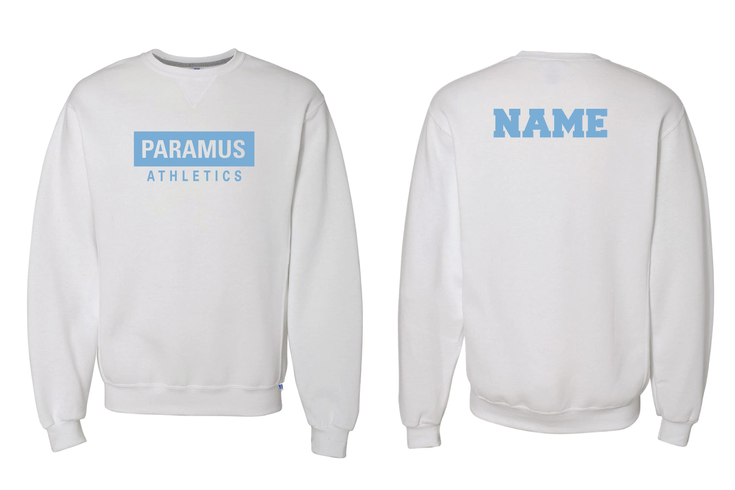 Paramus Athletics Cotton Crewneck Sweatshirt - Navy/Oxford/White