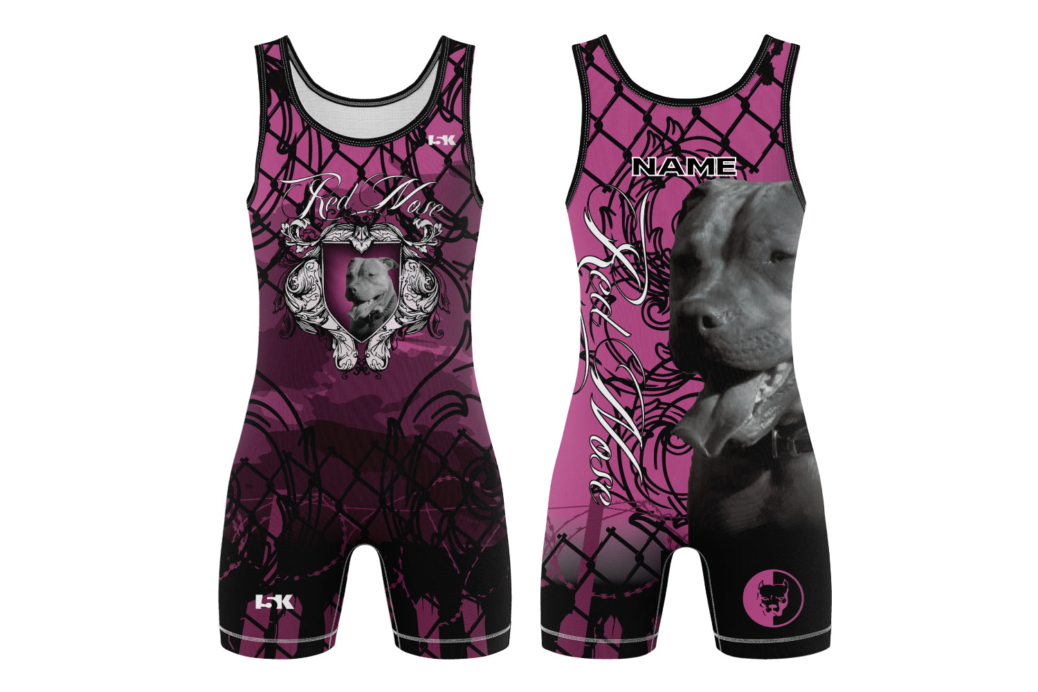 Red Nose Sublimated Men's Singlet - Design 7