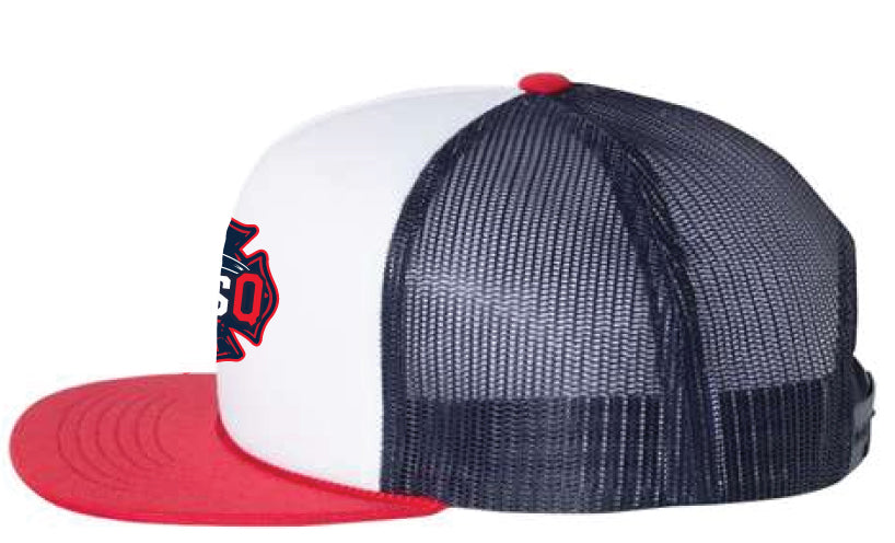 RESQ Trucker Cap - white/navy/red