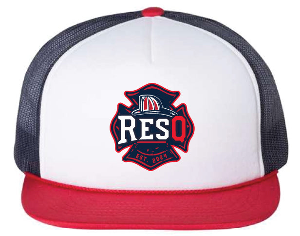 RESQ Trucker Cap - white/navy/red