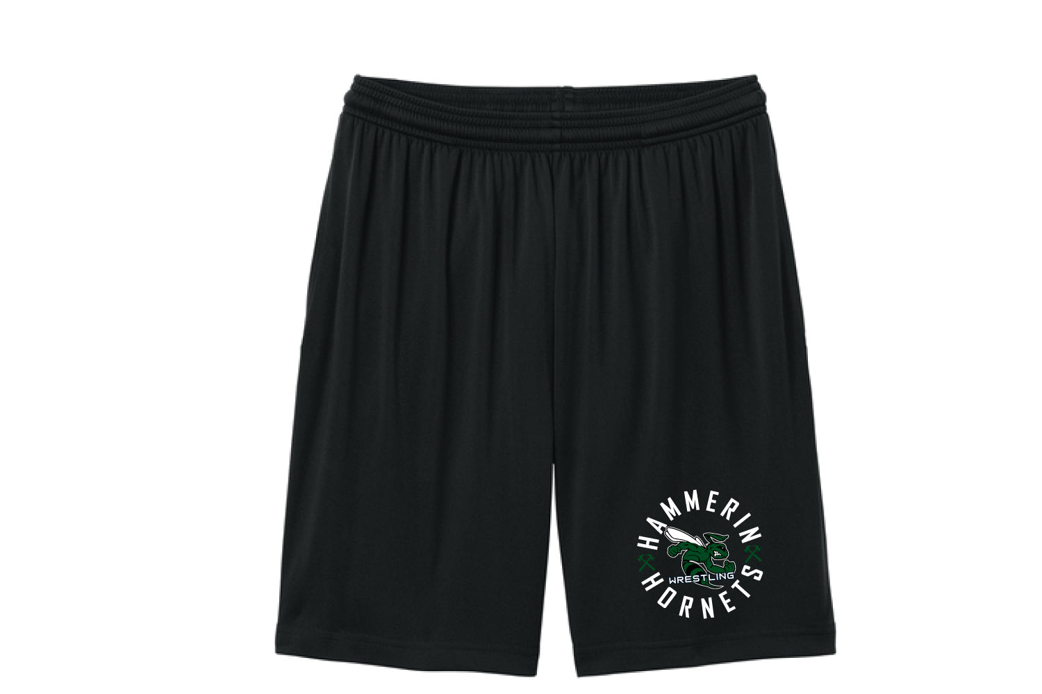 Hammerin Hornets Athletic Shorts With Pockets - Black