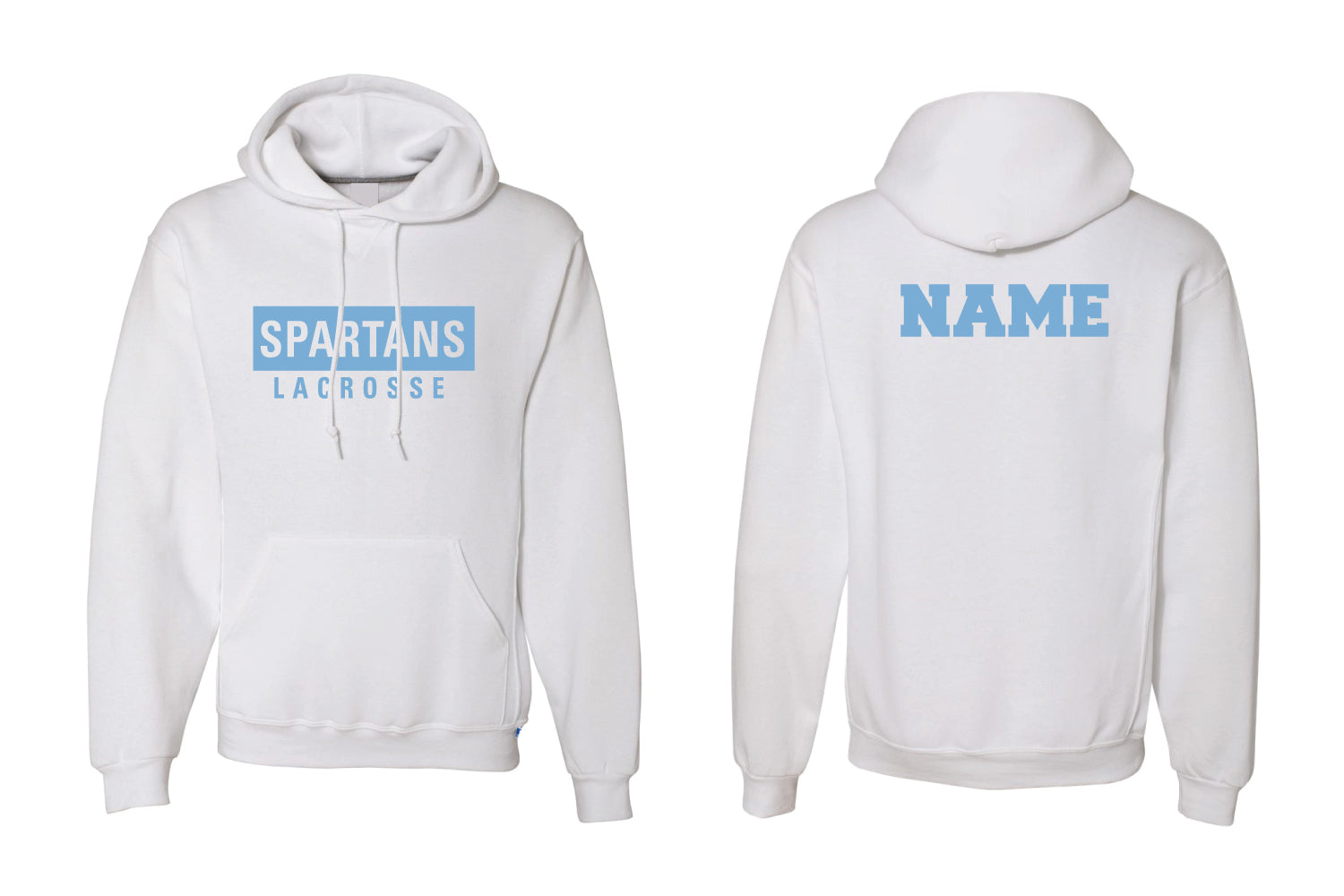 Spartans Lacrosse Cotton Hoodie - Navy/Oxford/White