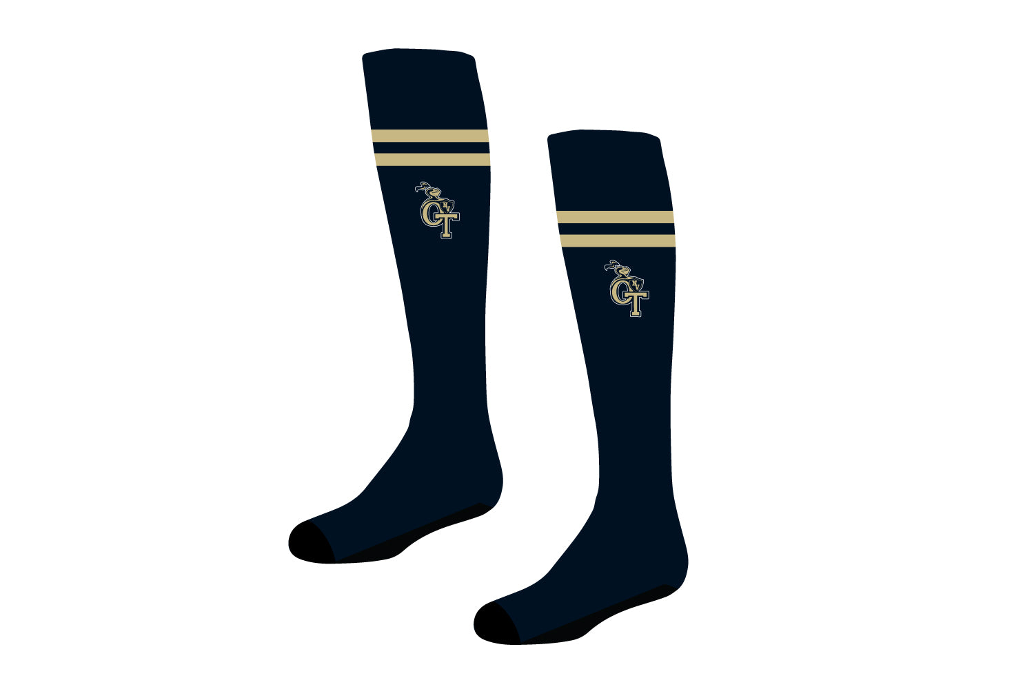 NVOT Baseball Sublimated Knee High Socks - Navy