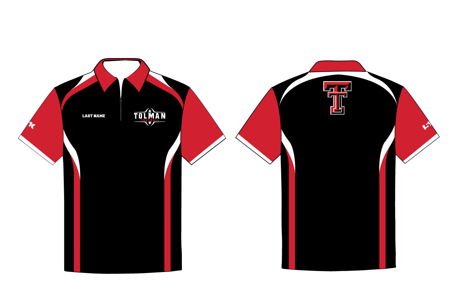 Tolman Tigers Football Sublimated Polo Shirt