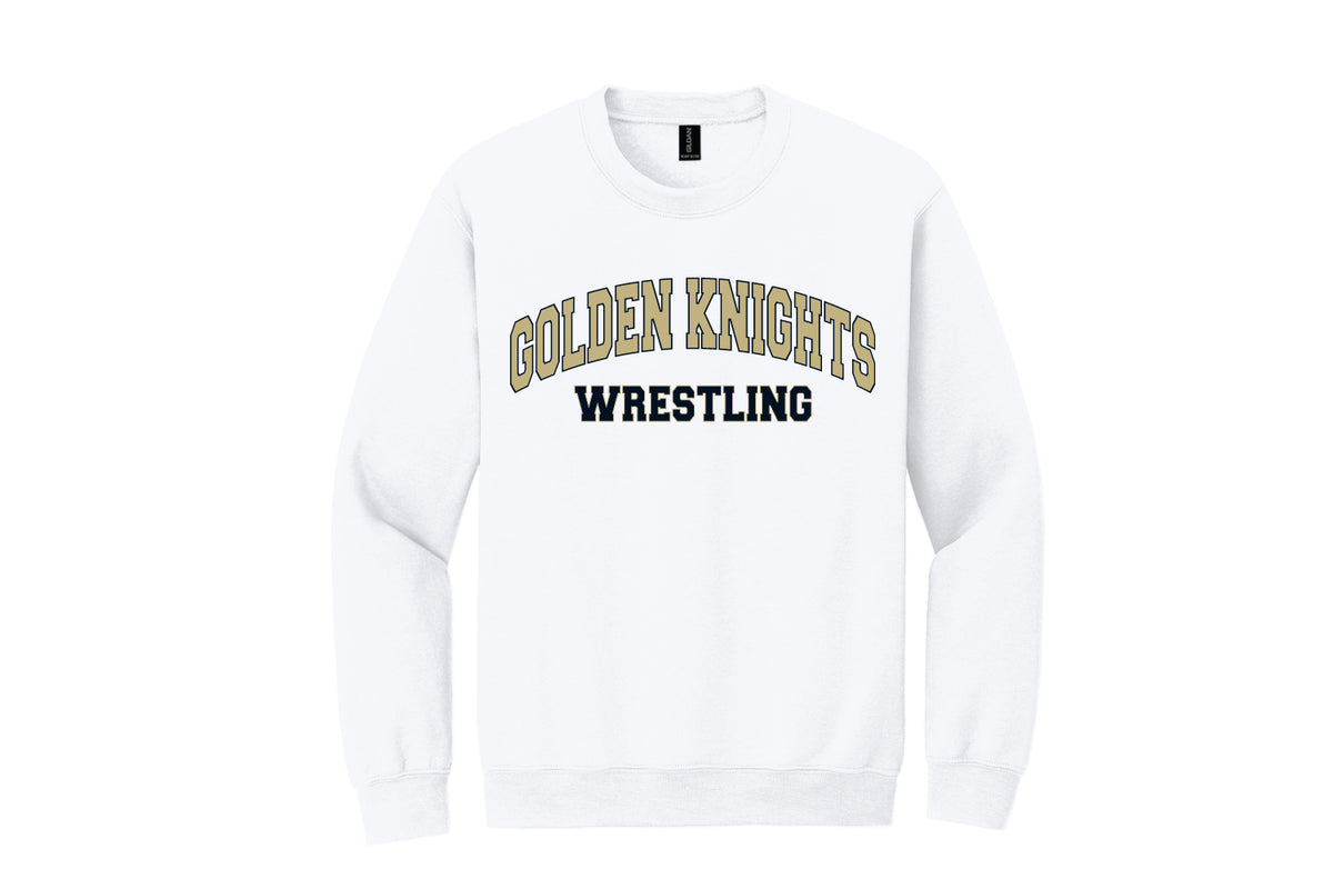NVOT Wrestling Cotton Crewneck Sweatshirt - White