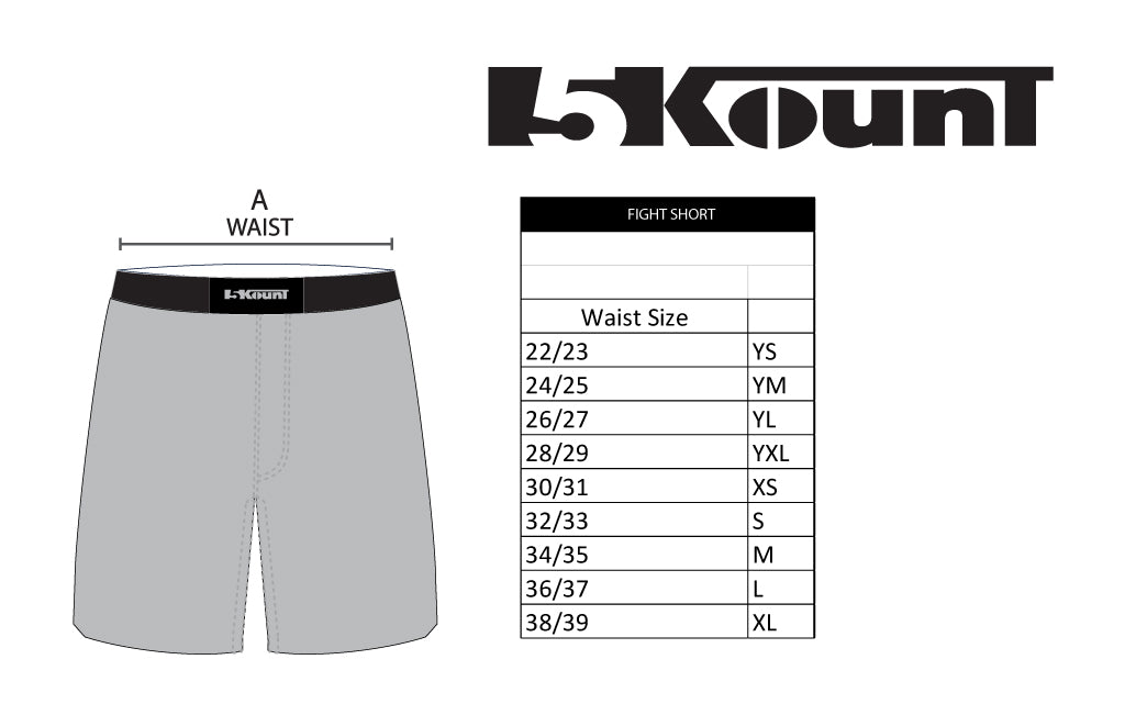 New Sublimated Fight Shorts - 5KounT2018