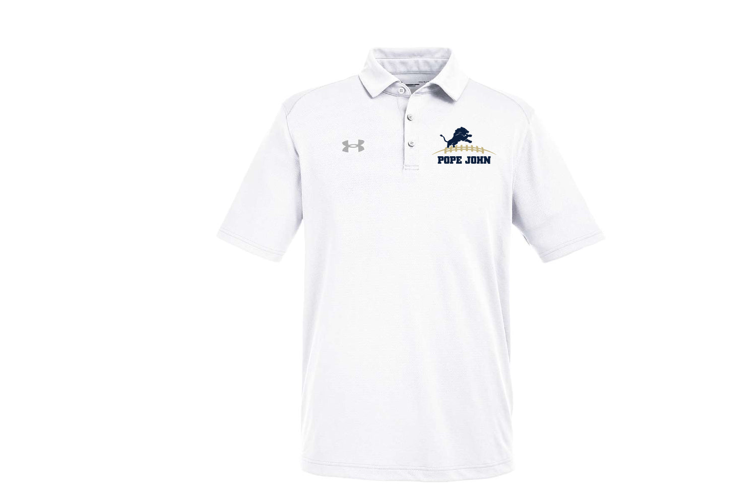 Pope John Football UA Polo - White