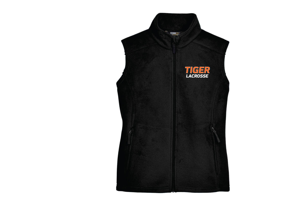 Tiger Lacrosse Women's Fleece Vest - Black