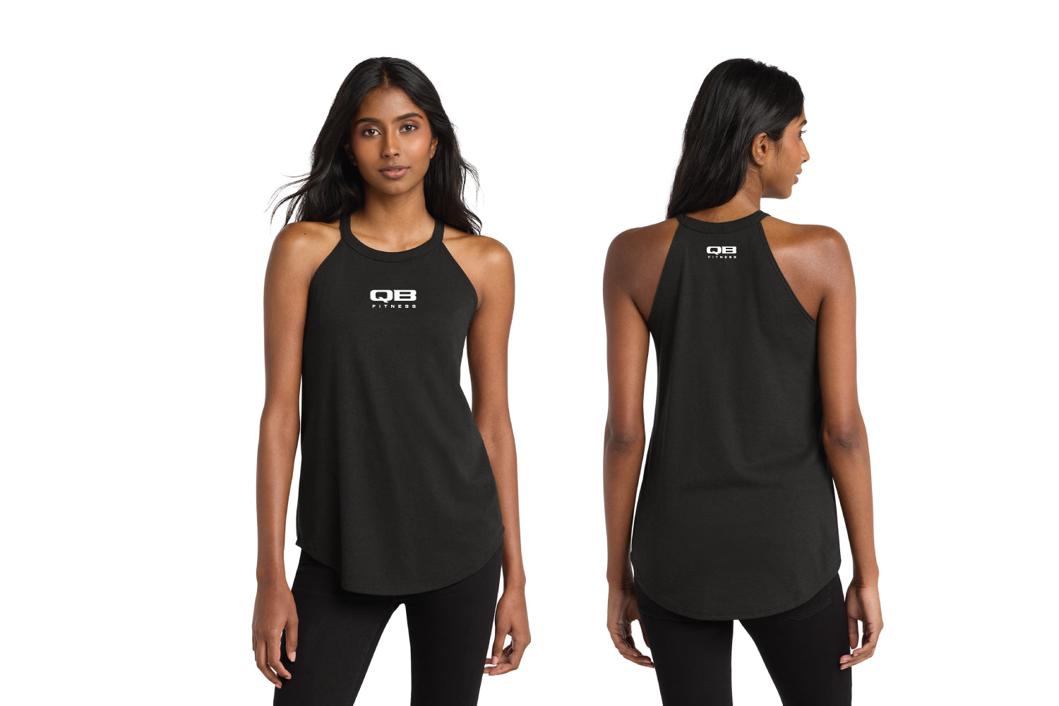 QB Fitness Women's Rocker Tank - Black