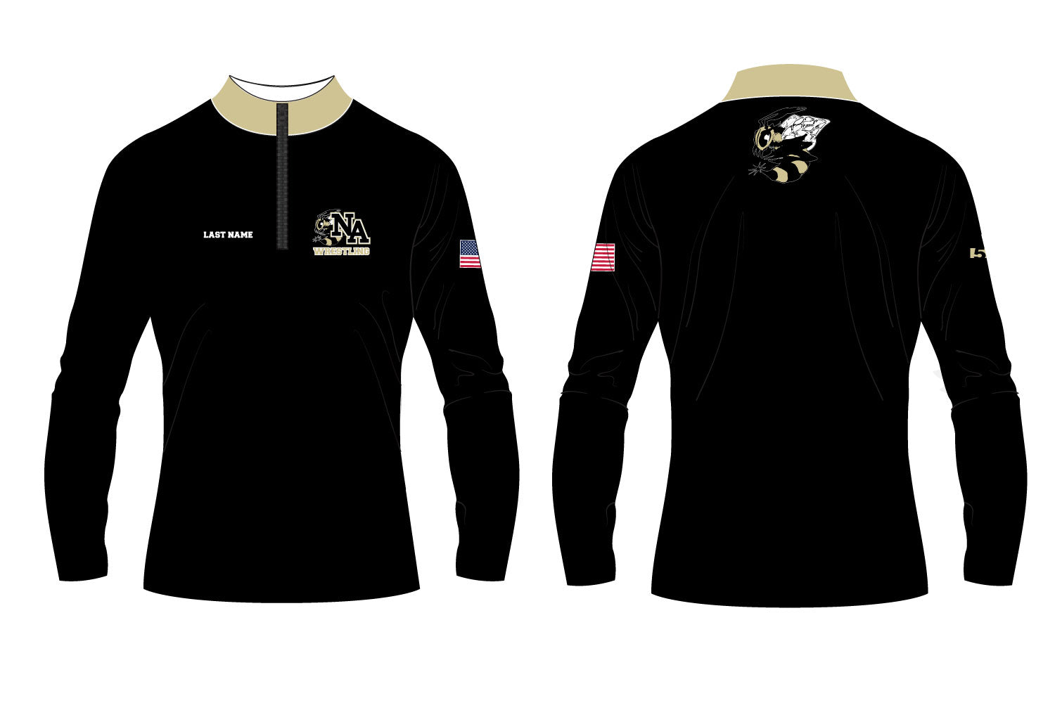 Yellow Jackets Wrestling Sublimated Quarter Zip