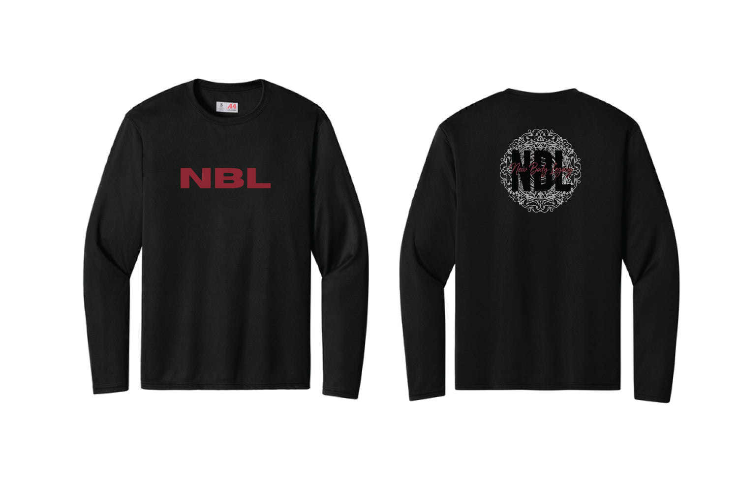 New Body Legacy Men's A4 Cooling Longsleeve Shirt - Black