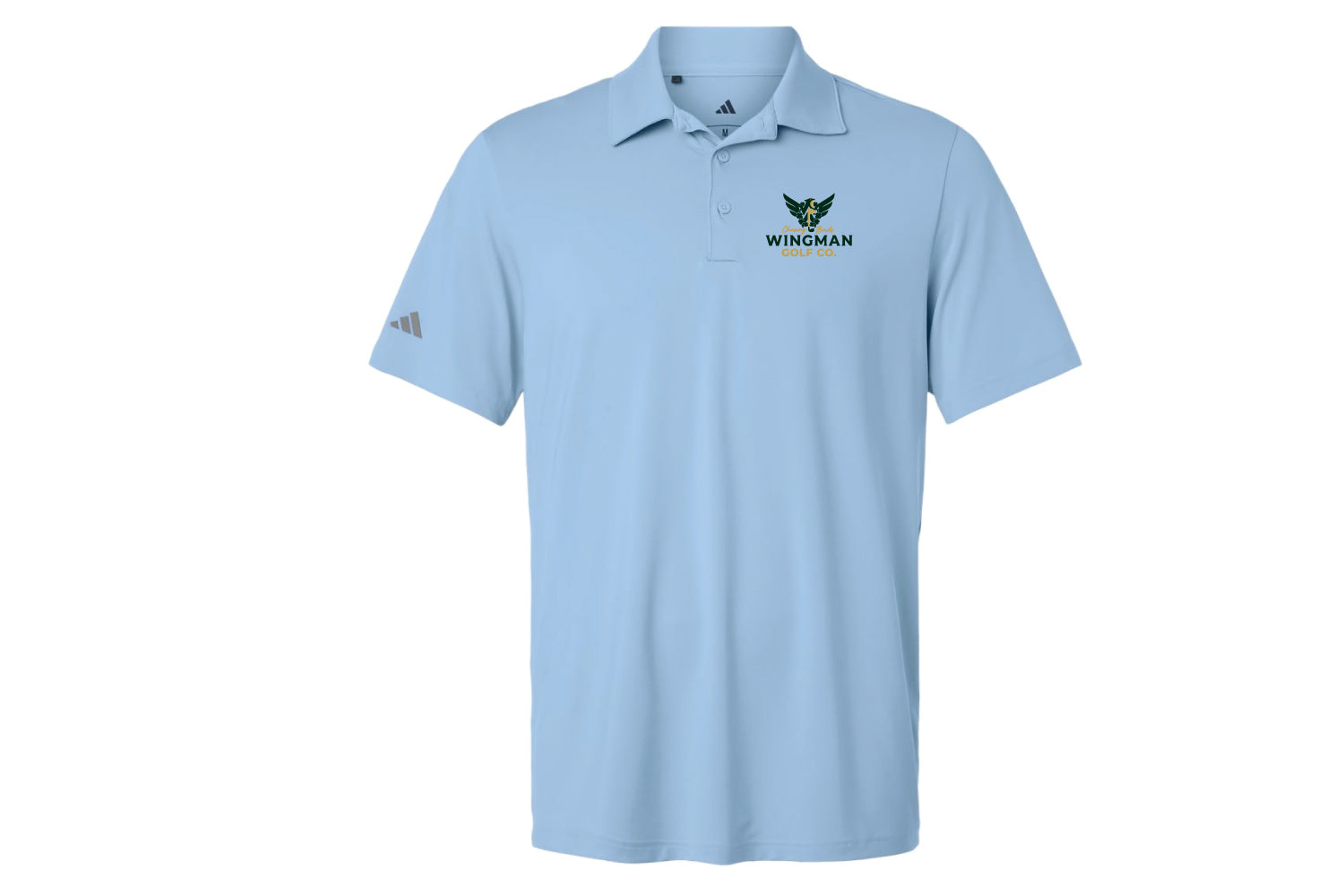 Chasing Birds Wingman Golf Adidas Polo - Sky Blue