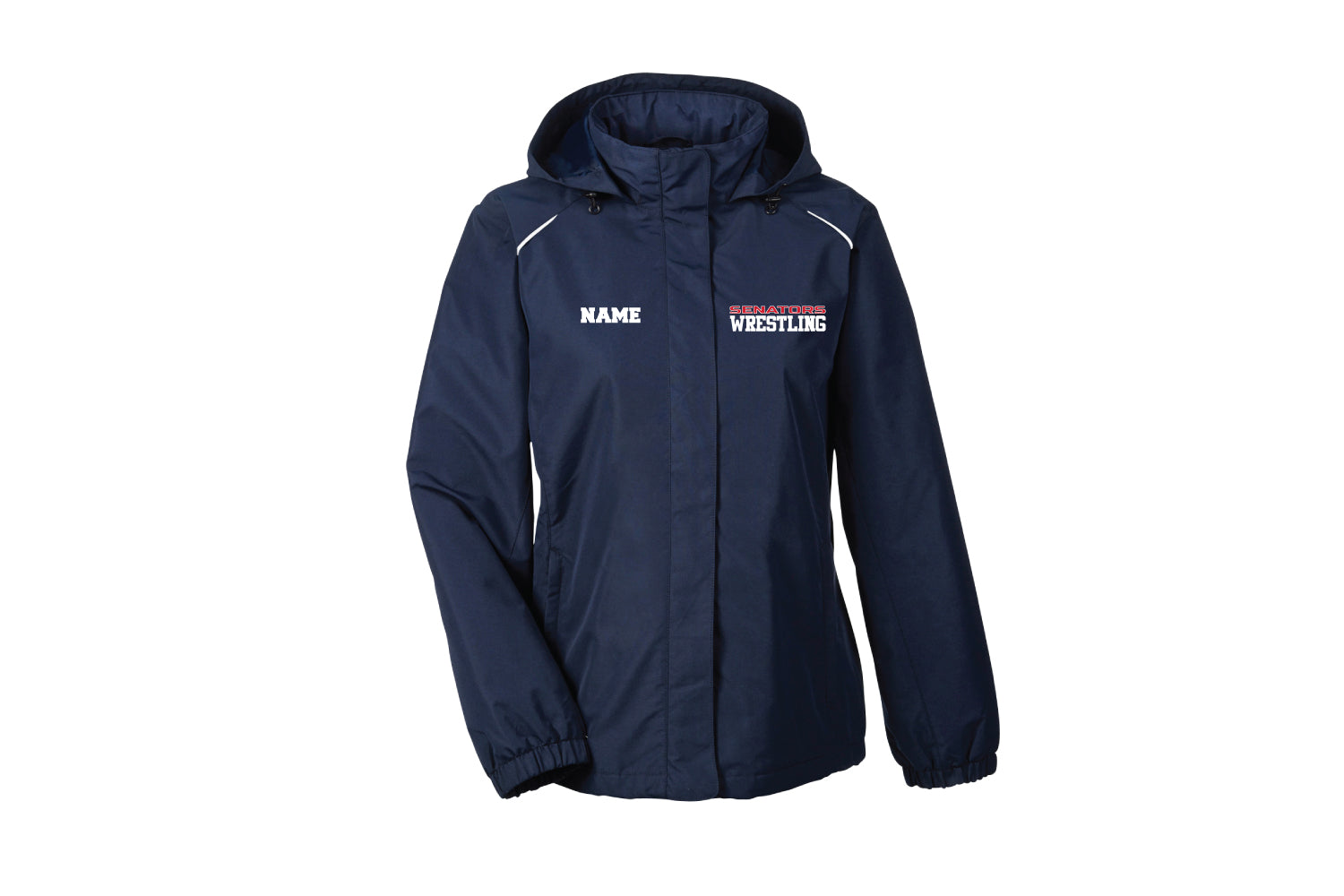 Senators Wrestling Hooded Rain Jacket - Navy