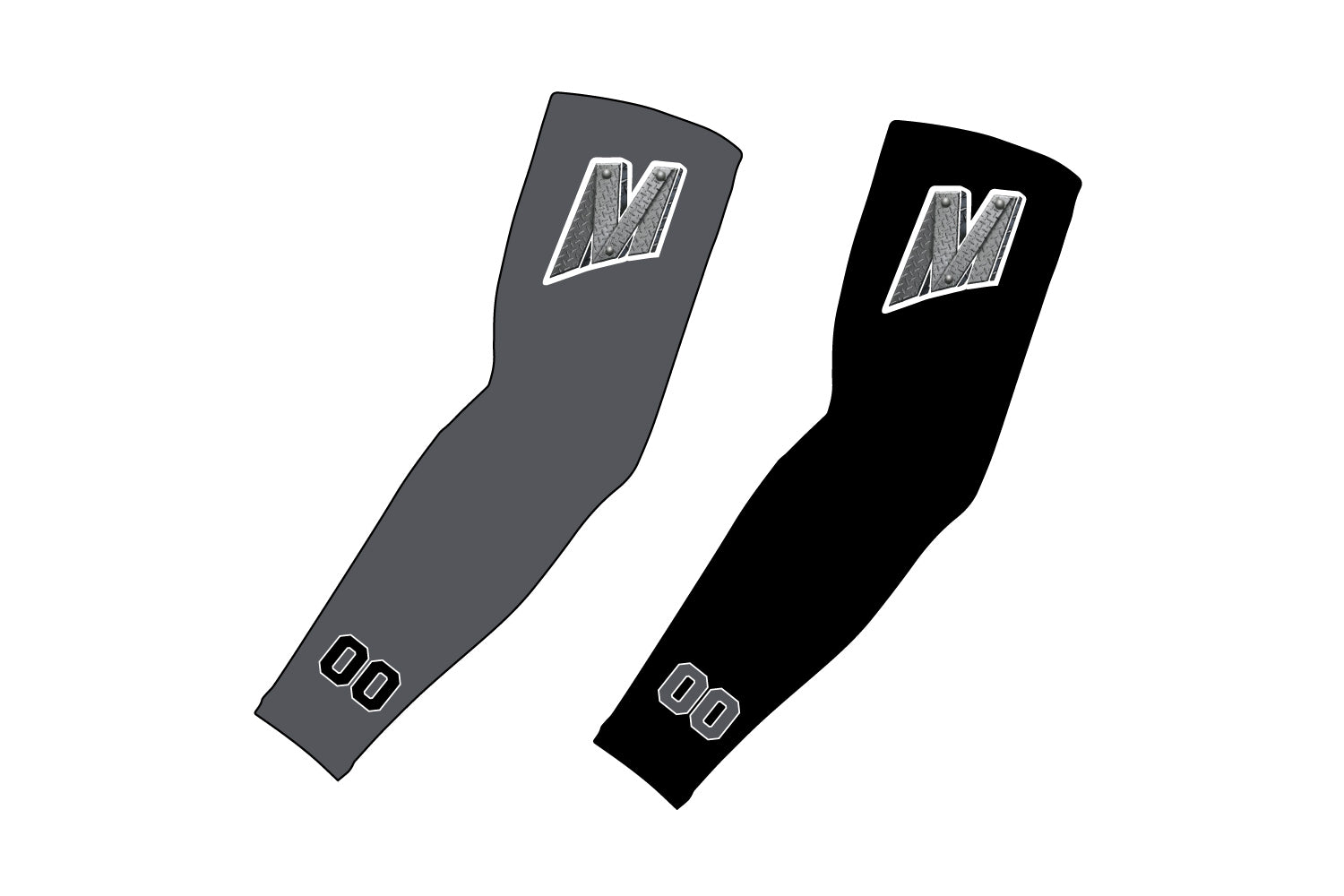 Makina Select Baseball Sublimated Compression Sleeve - Grey / Black