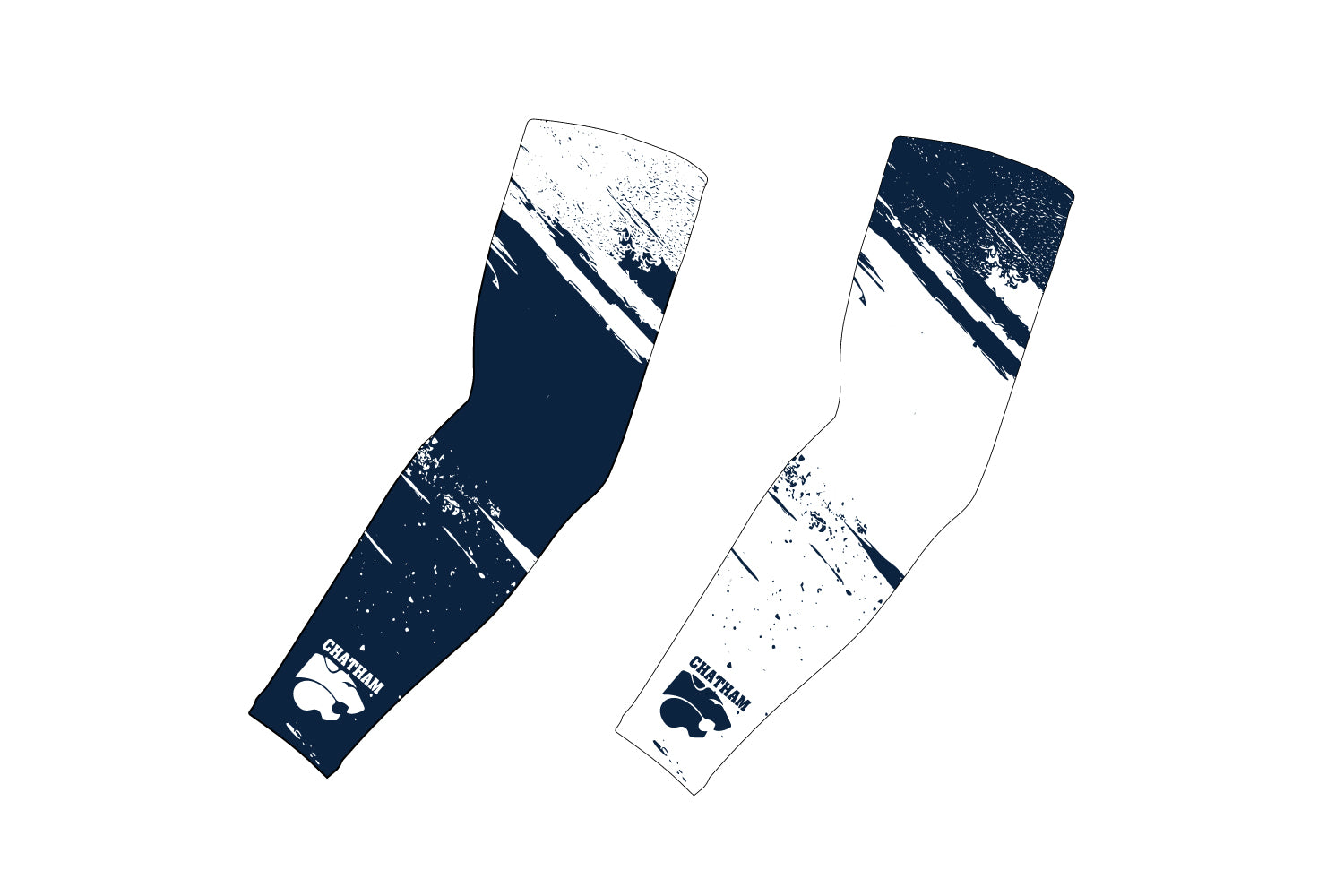 Chatham Football Sublimated Compression Sleeve - Navy/White