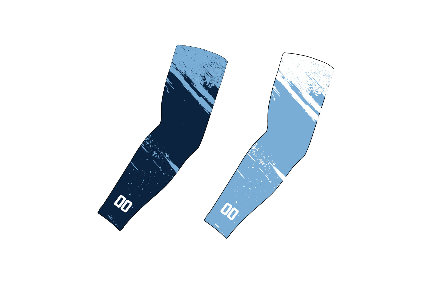 Paramus Baseball Sublimated Compression Sleeve (Navy/Carolina)
