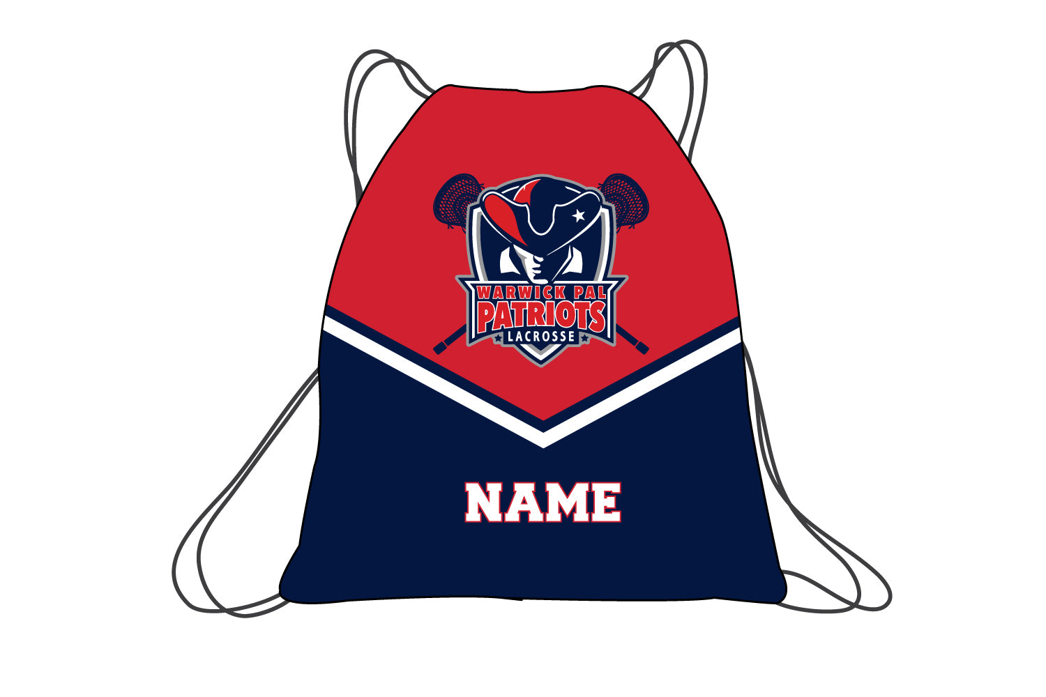 Warwick Pal Patriots Lax Sublimated Drawstring Bag - Design 2