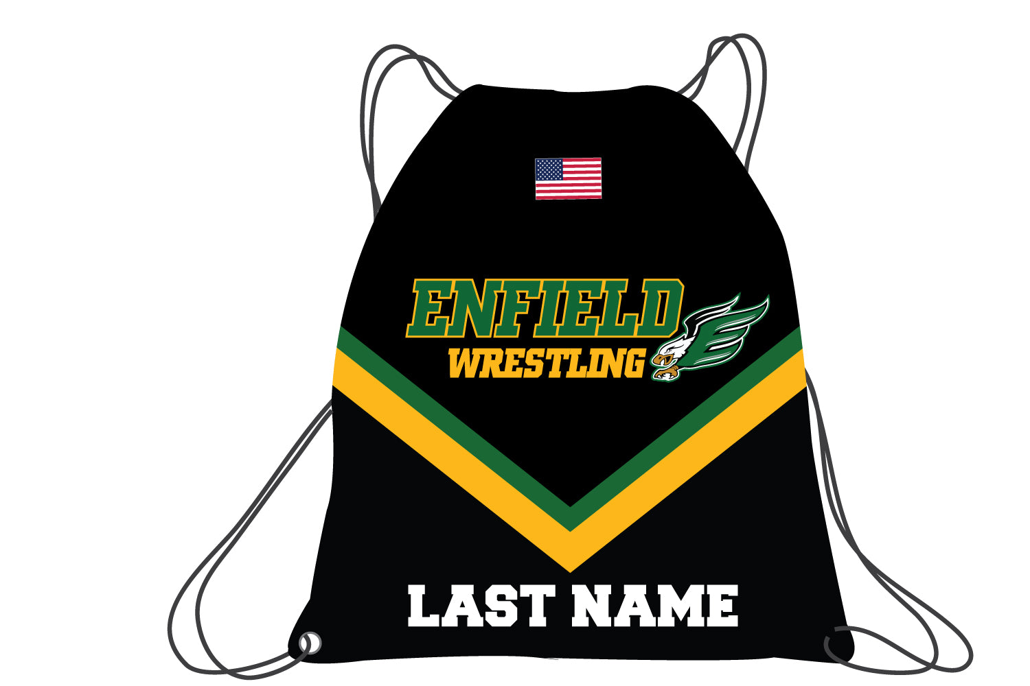 Enfield Youth Wrestling Sublimated Drawstring Bag
