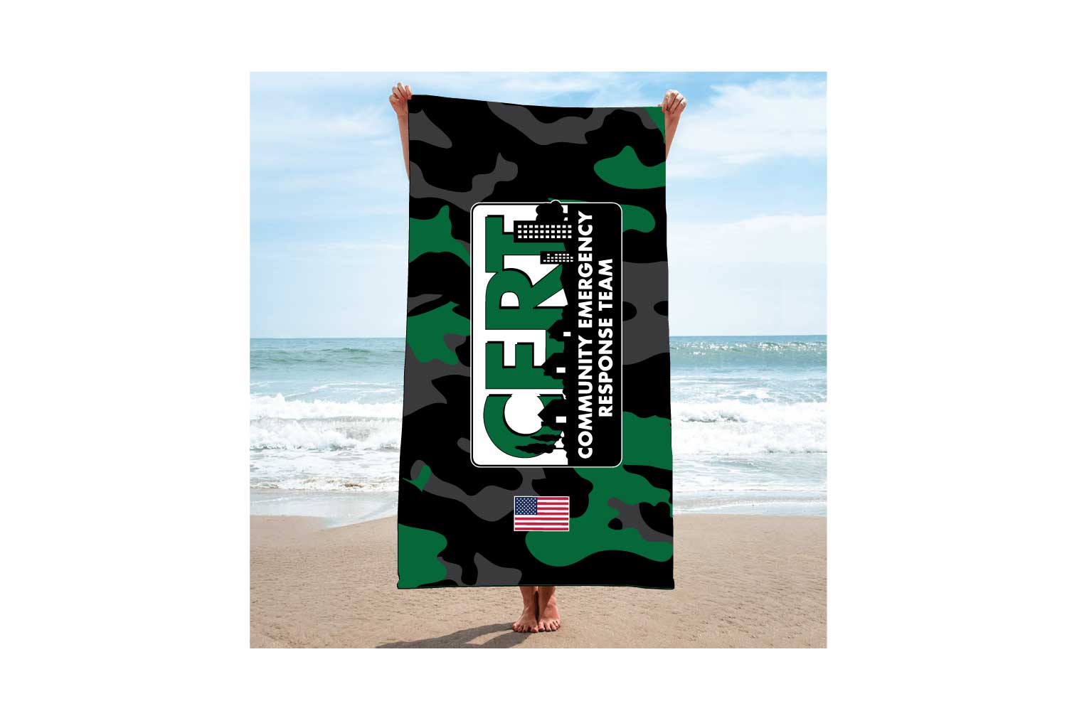 CERT Response Team Sublimated Beach Towel