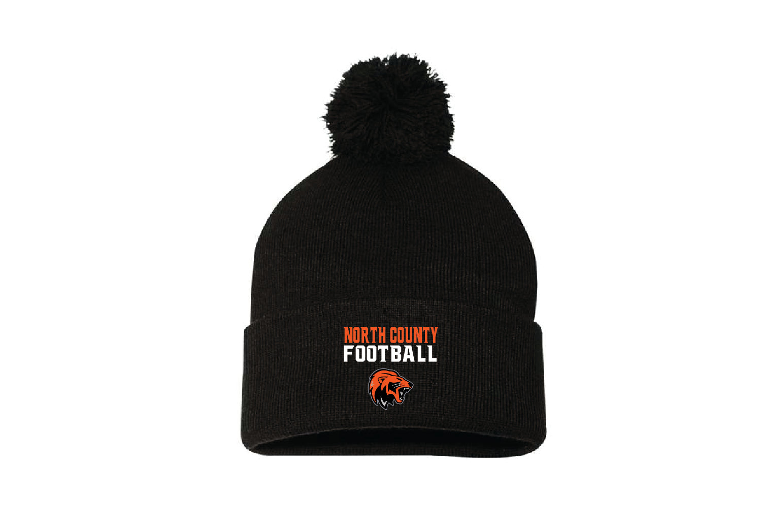 North County Lions Pom Beanie - Black