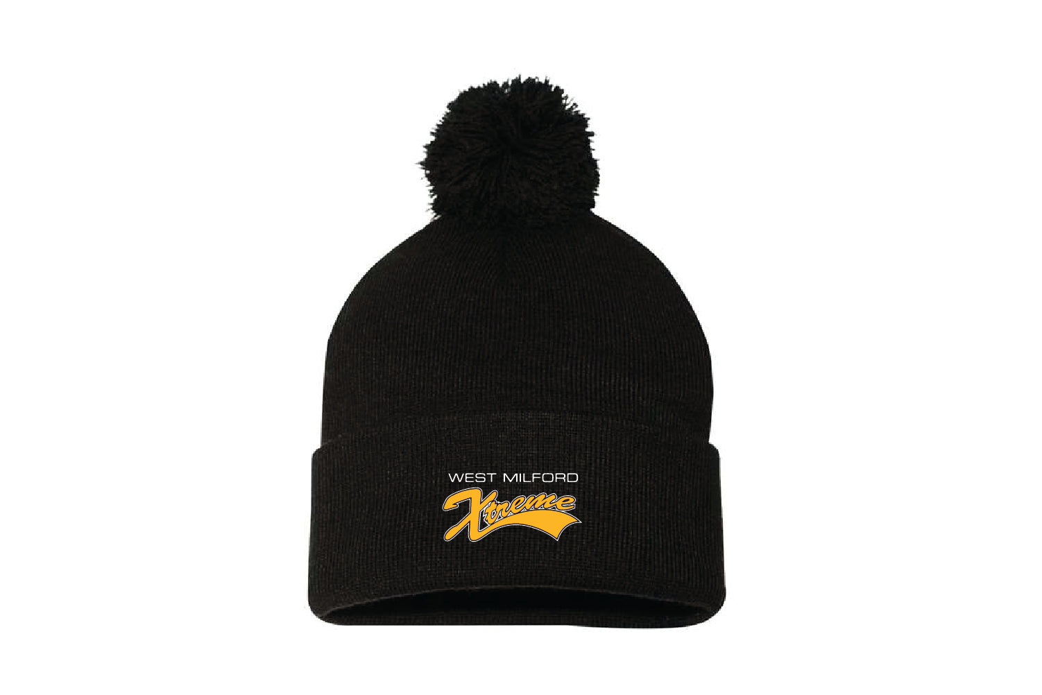 WM Xtreme Softball Pom Beanie - Black