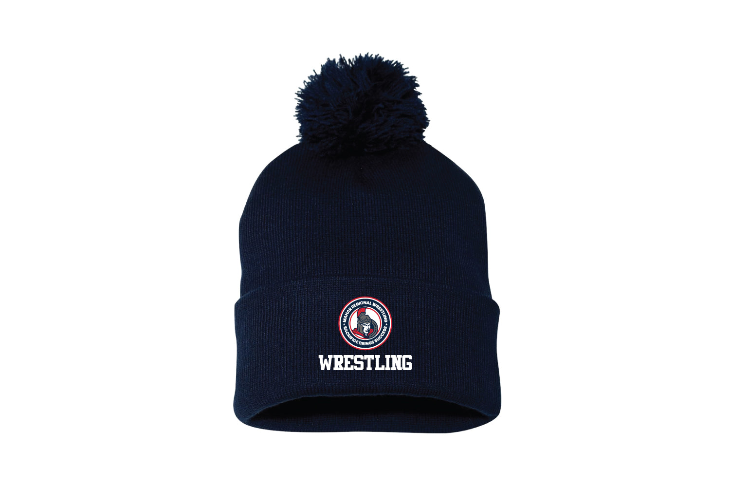 Senators Wrestling Pom Beanie - Navy