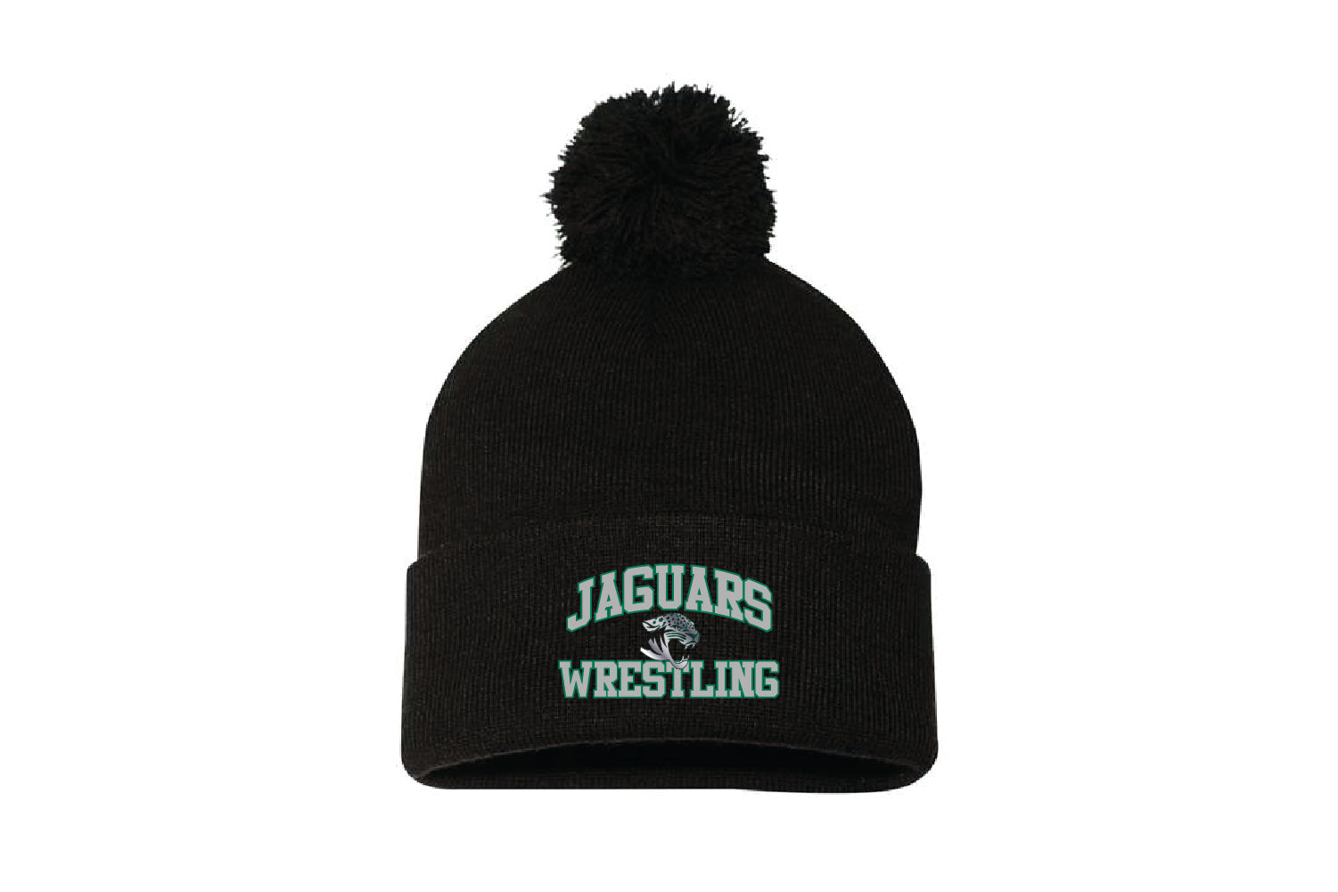 CHF Jaguars Wrestling Pom Beanie - Black