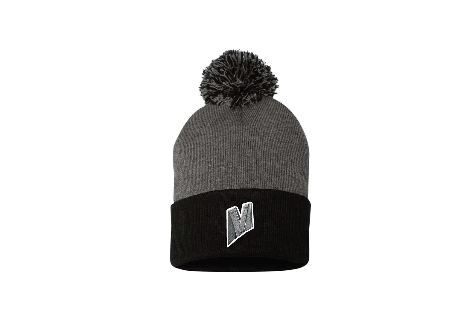 Makina Select Baseball Pom Beanie - Black/Grey