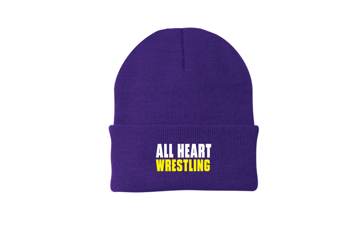 All Heart Wrestling Beanie Hat - Purple