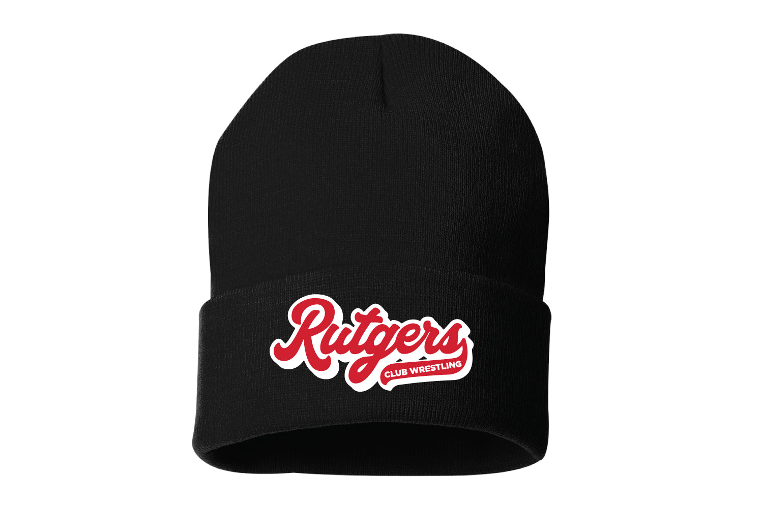 Rutgers Club Wrestling Beanie Hat - Black